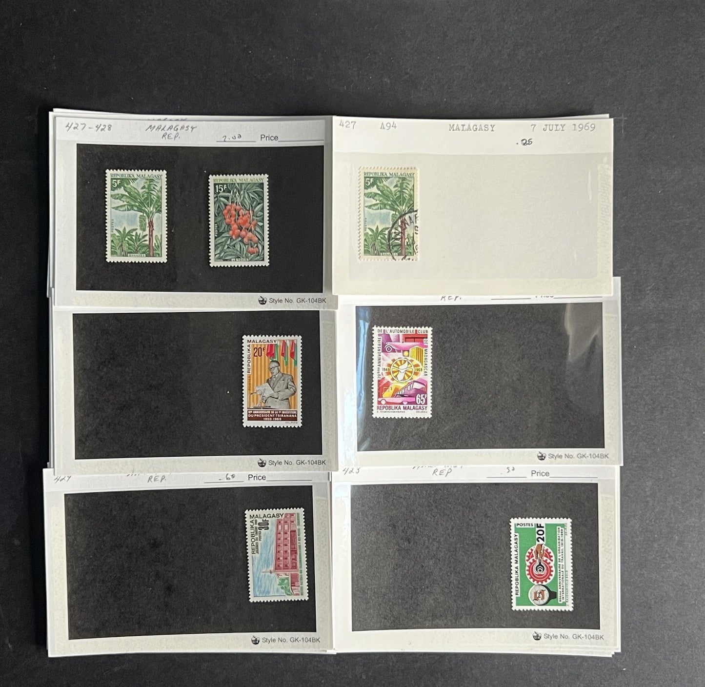 Madagascar & Malagasy Stamp Collection Dealer Cards $355 CV Mint & Used ZAYIX