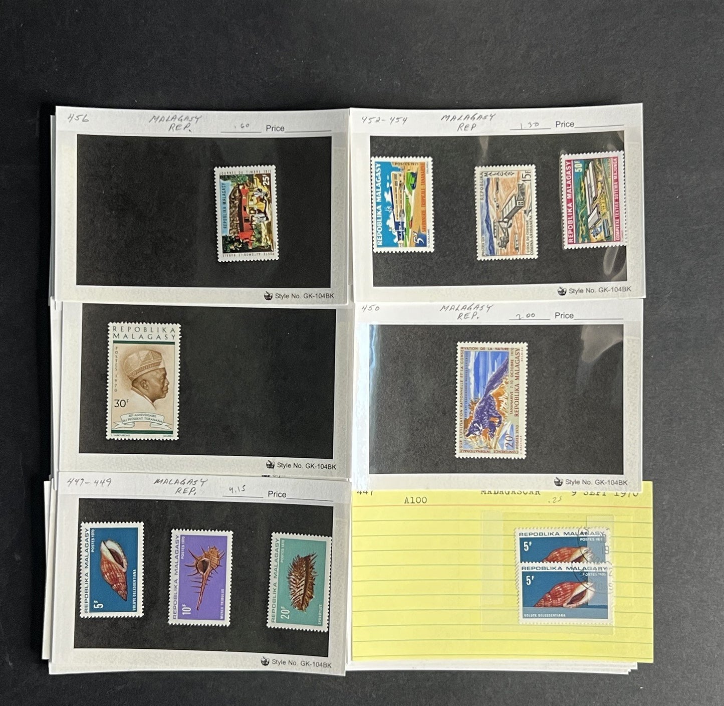 Madagascar & Malagasy Stamp Collection Dealer Cards $355 CV Mint & Used ZAYIX