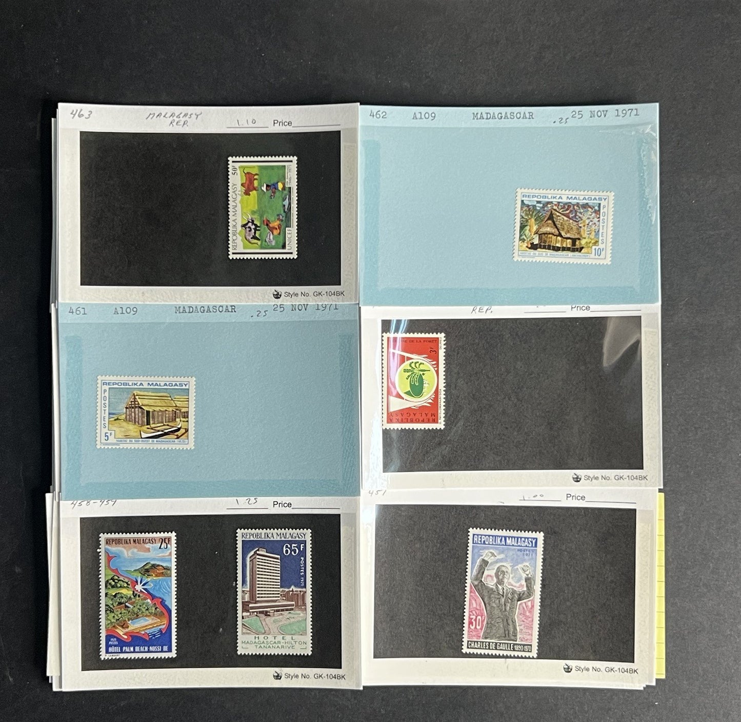 Madagascar & Malagasy Stamp Collection Dealer Cards $355 CV Mint & Used ZAYIX