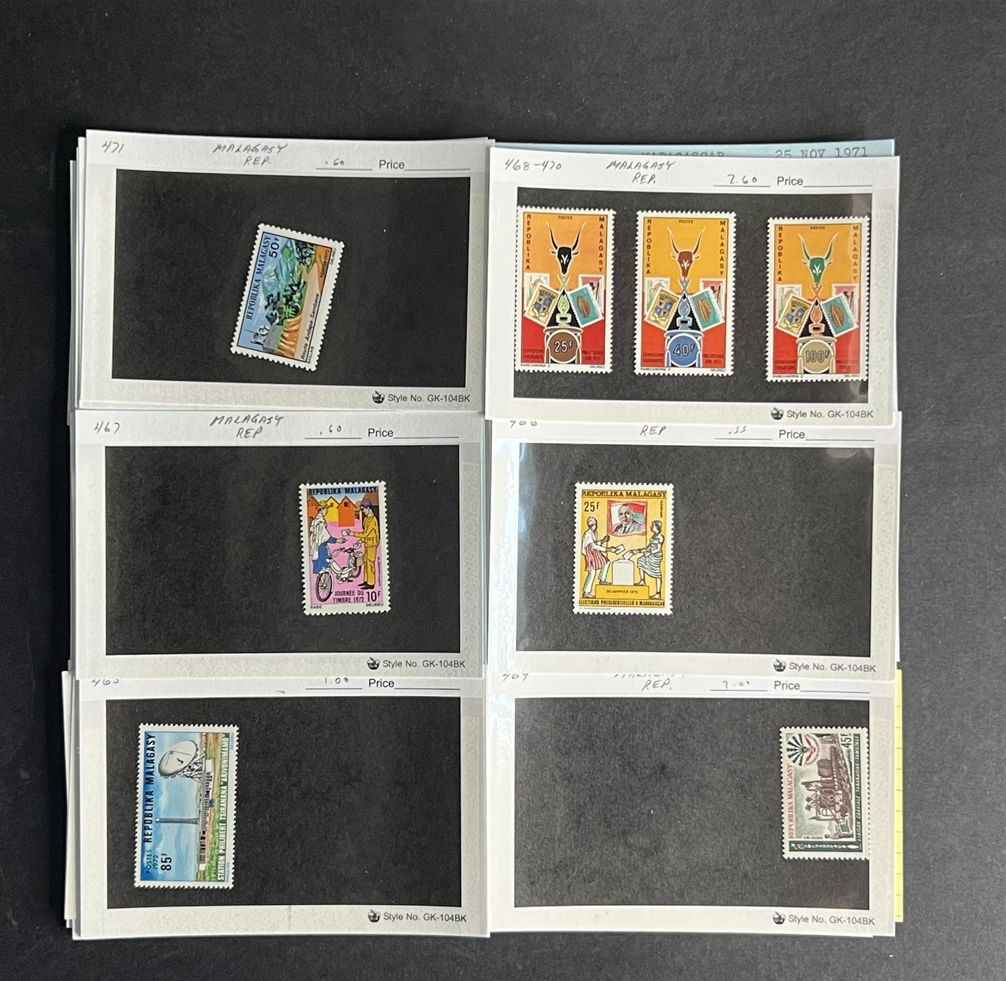 Madagascar & Malagasy Stamp Collection Dealer Cards $355 CV Mint & Used ZAYIX