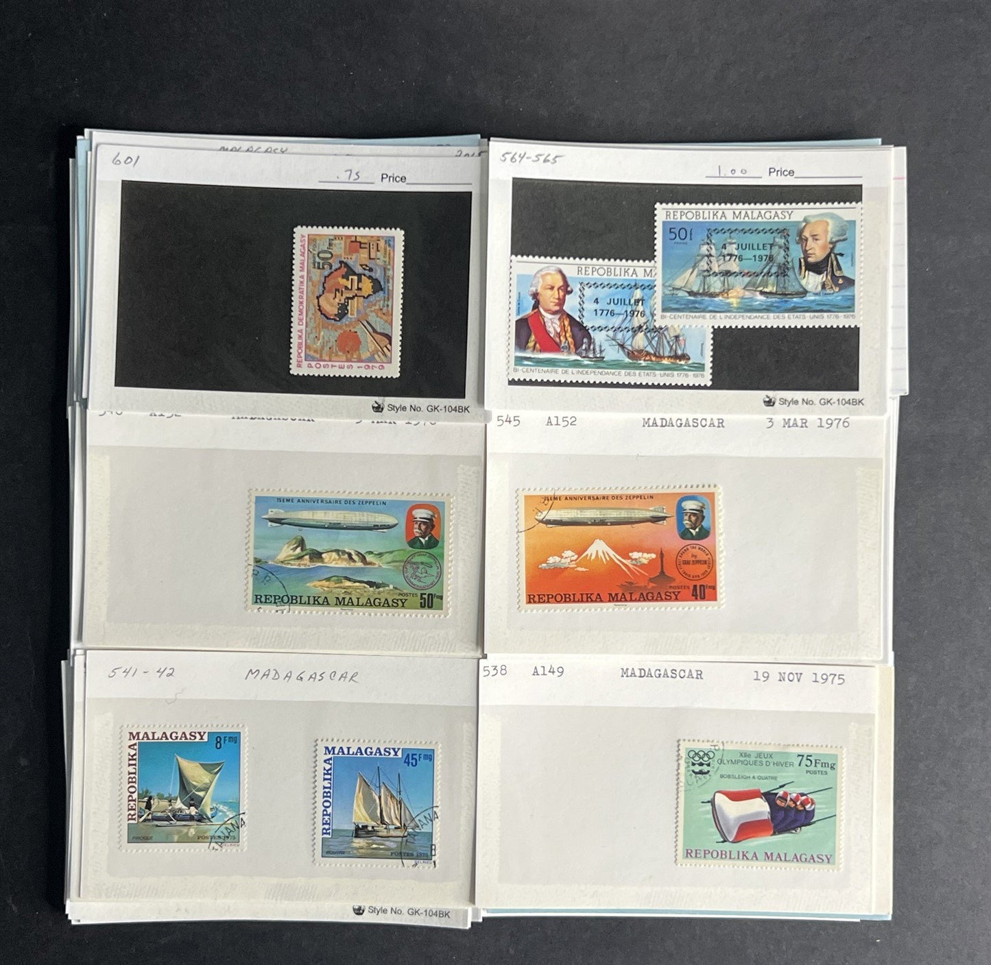 Madagascar & Malagasy Stamp Collection Dealer Cards $355 CV Mint & Used ZAYIX