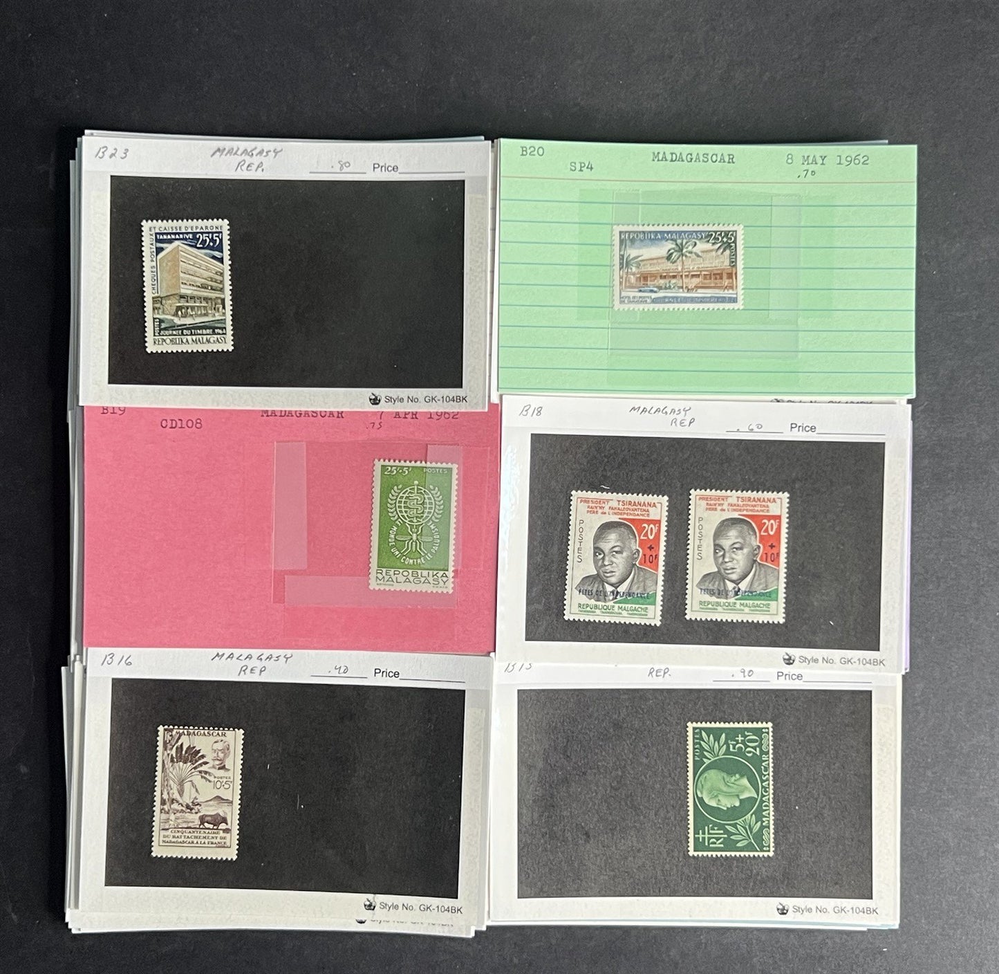 Madagascar & Malagasy Stamp Collection Dealer Cards $355 CV Mint & Used ZAYIX