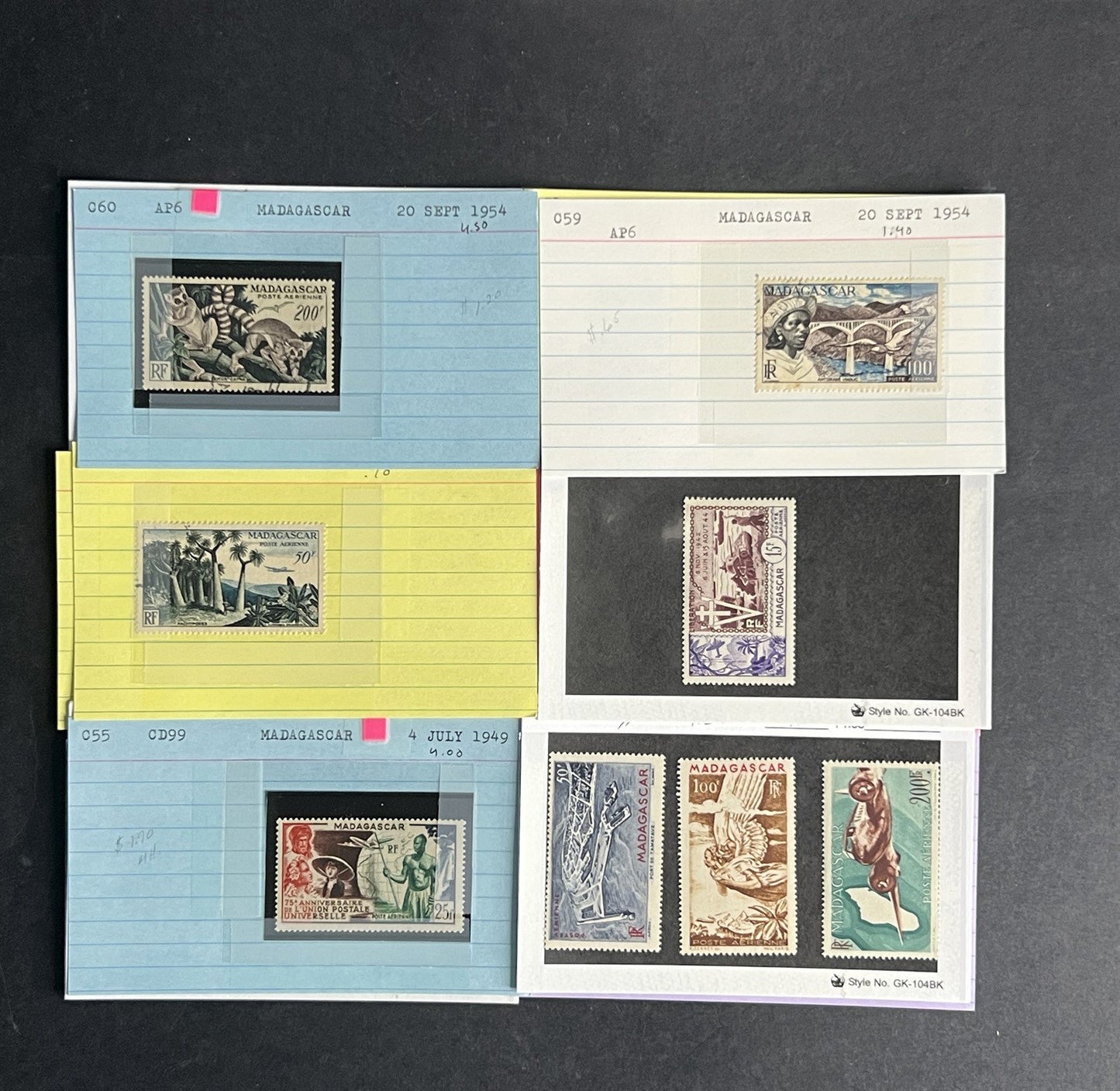 Madagascar & Malagasy Stamp Collection Dealer Cards $355 CV Mint & Used ZAYIX