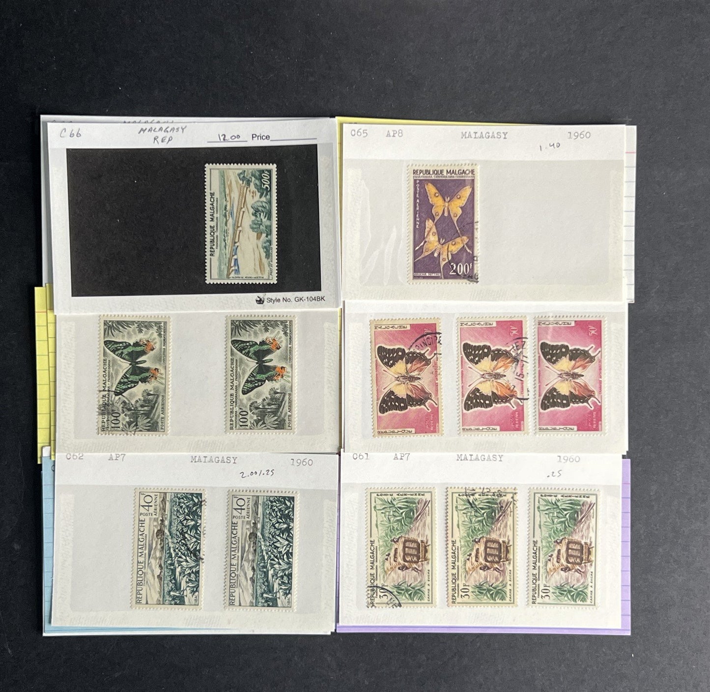 Madagascar & Malagasy Stamp Collection Dealer Cards $355 CV Mint & Used ZAYIX