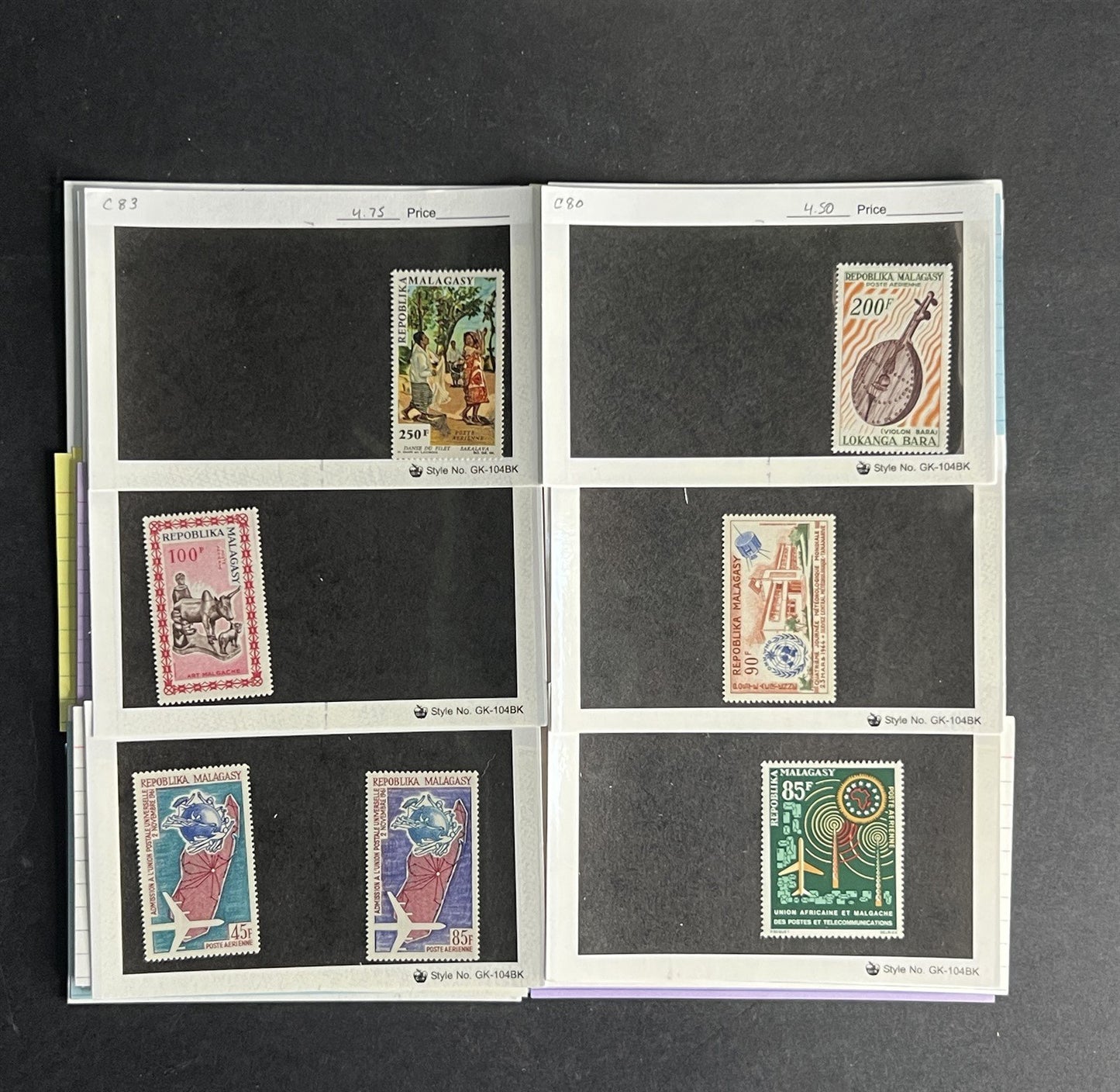 Madagascar & Malagasy Stamp Collection Dealer Cards $355 CV Mint & Used ZAYIX