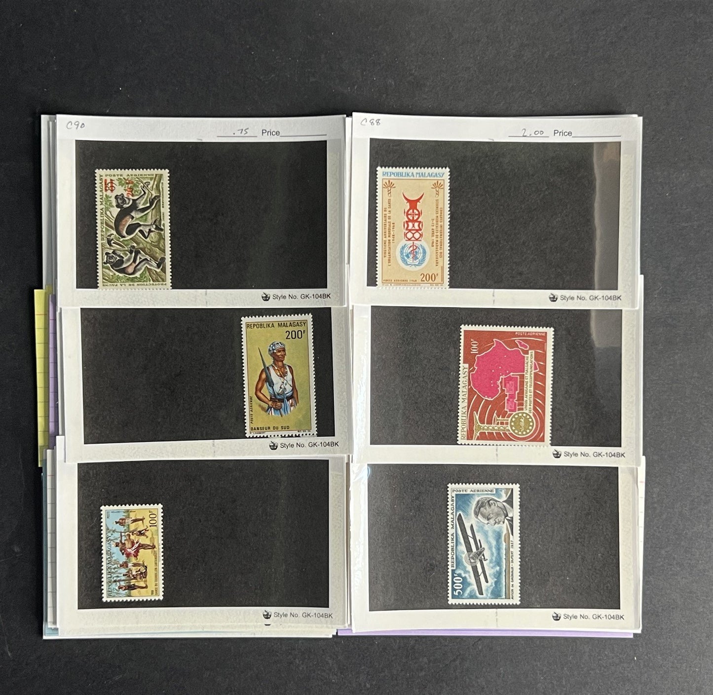 Madagascar & Malagasy Stamp Collection Dealer Cards $355 CV Mint & Used ZAYIX