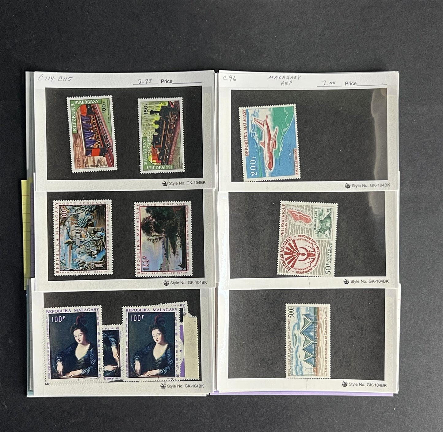 Madagascar & Malagasy Stamp Collection Dealer Cards $355 CV Mint & Used ZAYIX