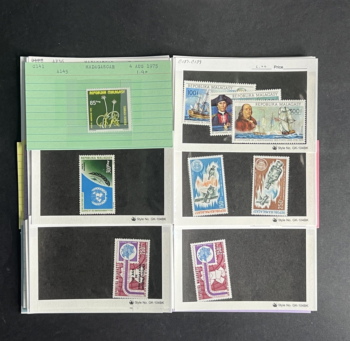 Madagascar & Malagasy Stamp Collection Dealer Cards $355 CV Mint & Used ZAYIX
