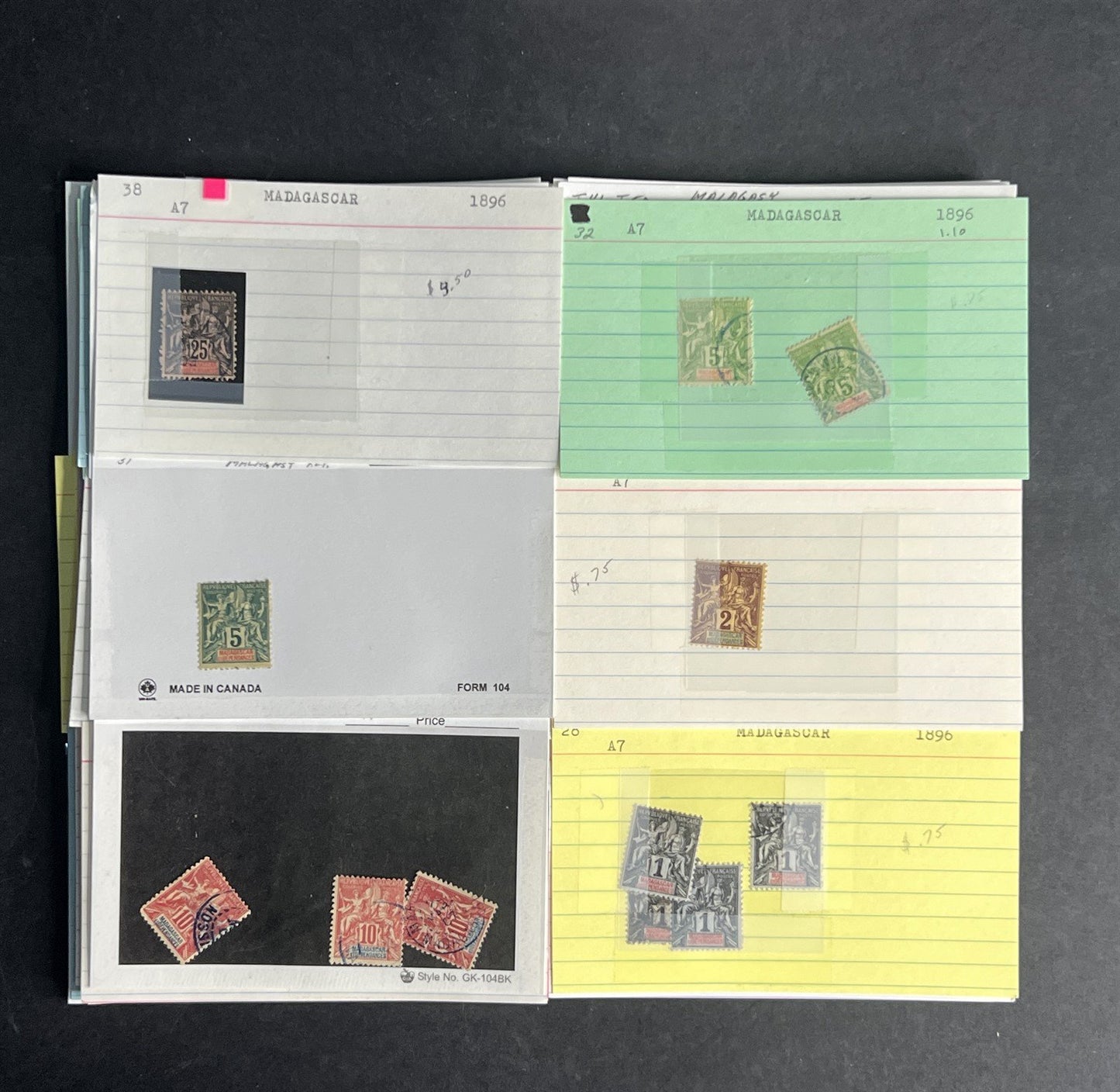 Madagascar & Malagasy Stamp Collection Dealer Cards $355 CV Mint & Used ZAYIX