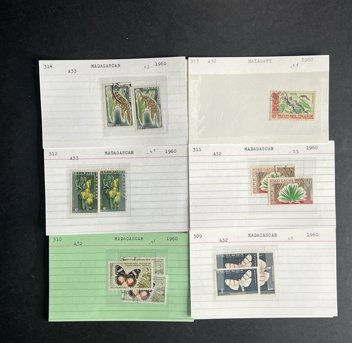 Madagascar & Malagasy Stamp Collection Dealer Cards $226 CV Mint & Used ZAYIX