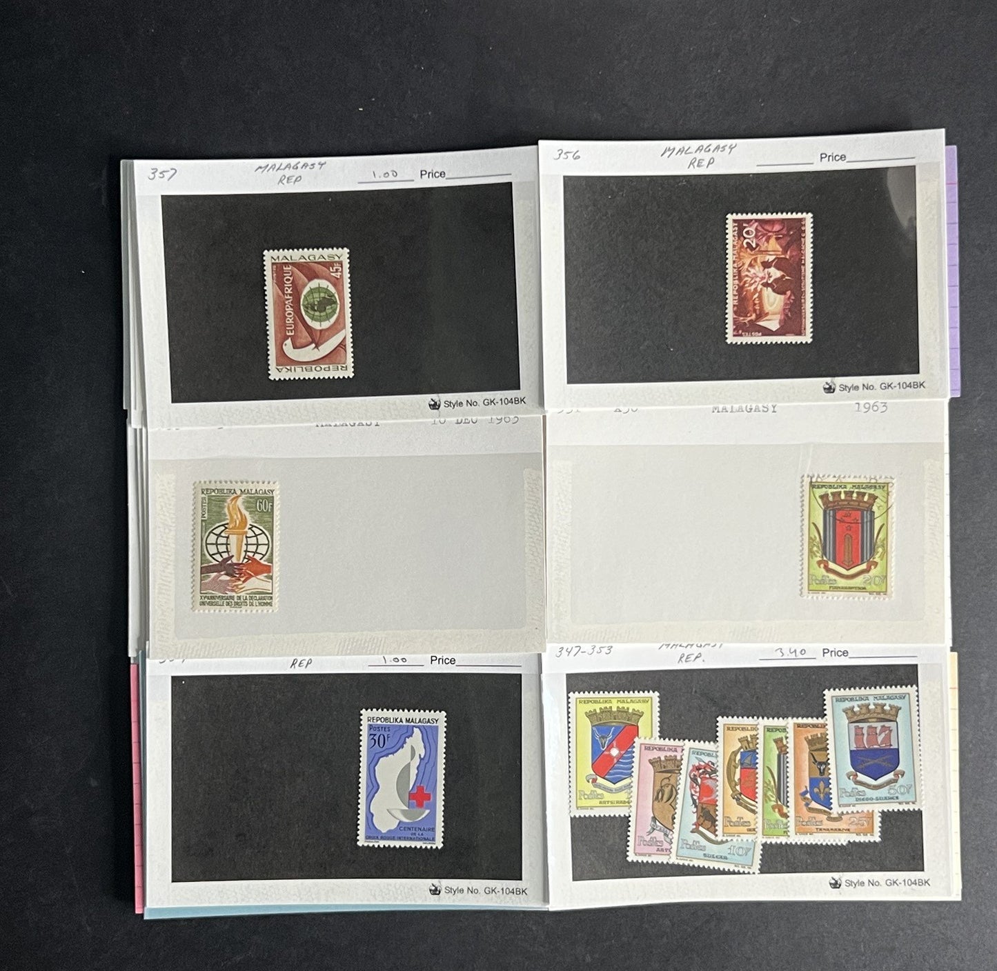 Madagascar & Malagasy Stamp Collection Dealer Cards $226 CV Mint & Used ZAYIX