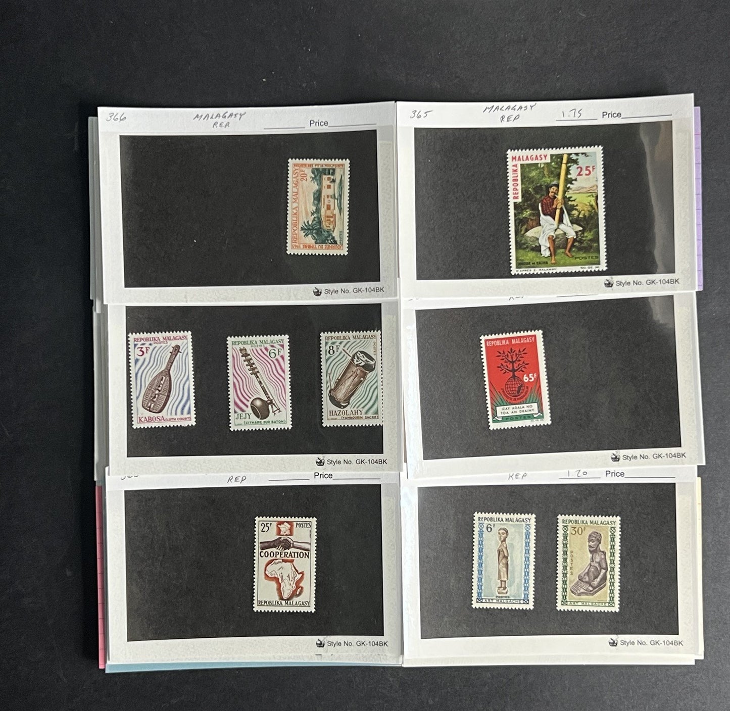 Madagascar & Malagasy Stamp Collection Dealer Cards $226 CV Mint & Used ZAYIX