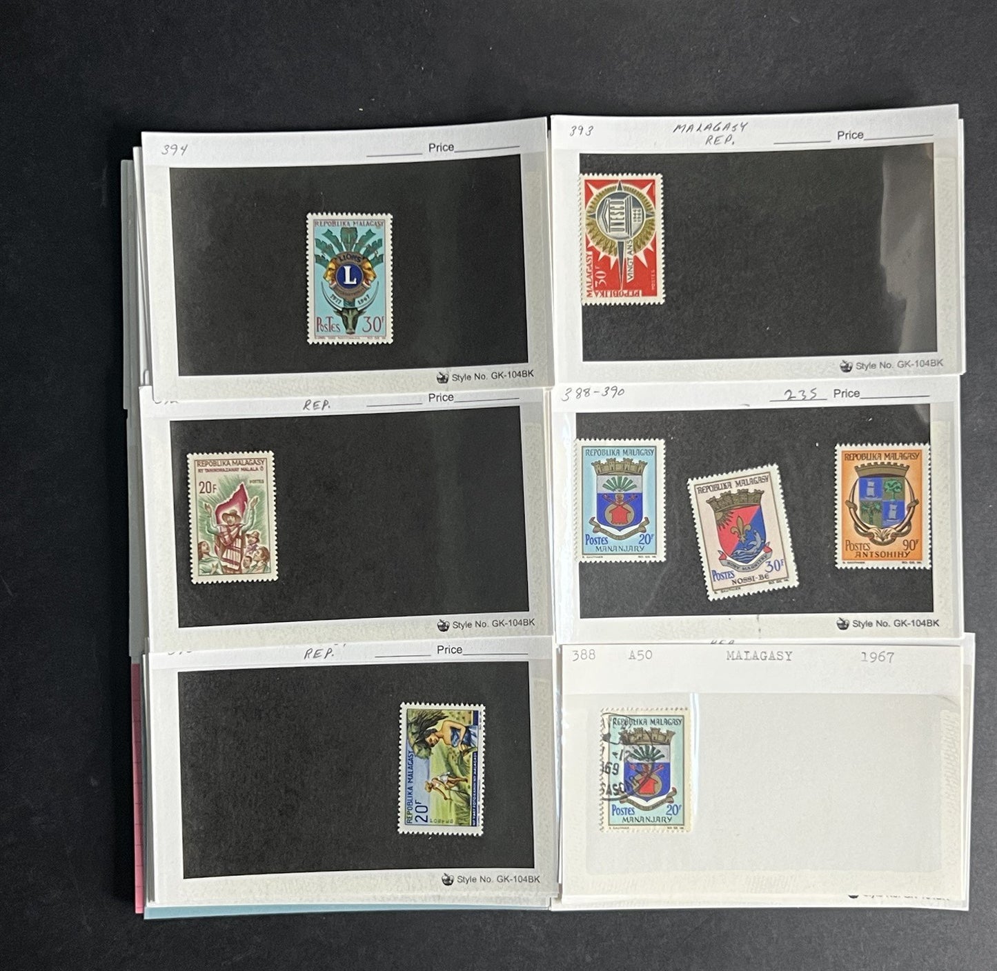 Madagascar & Malagasy Stamp Collection Dealer Cards $226 CV Mint & Used ZAYIX