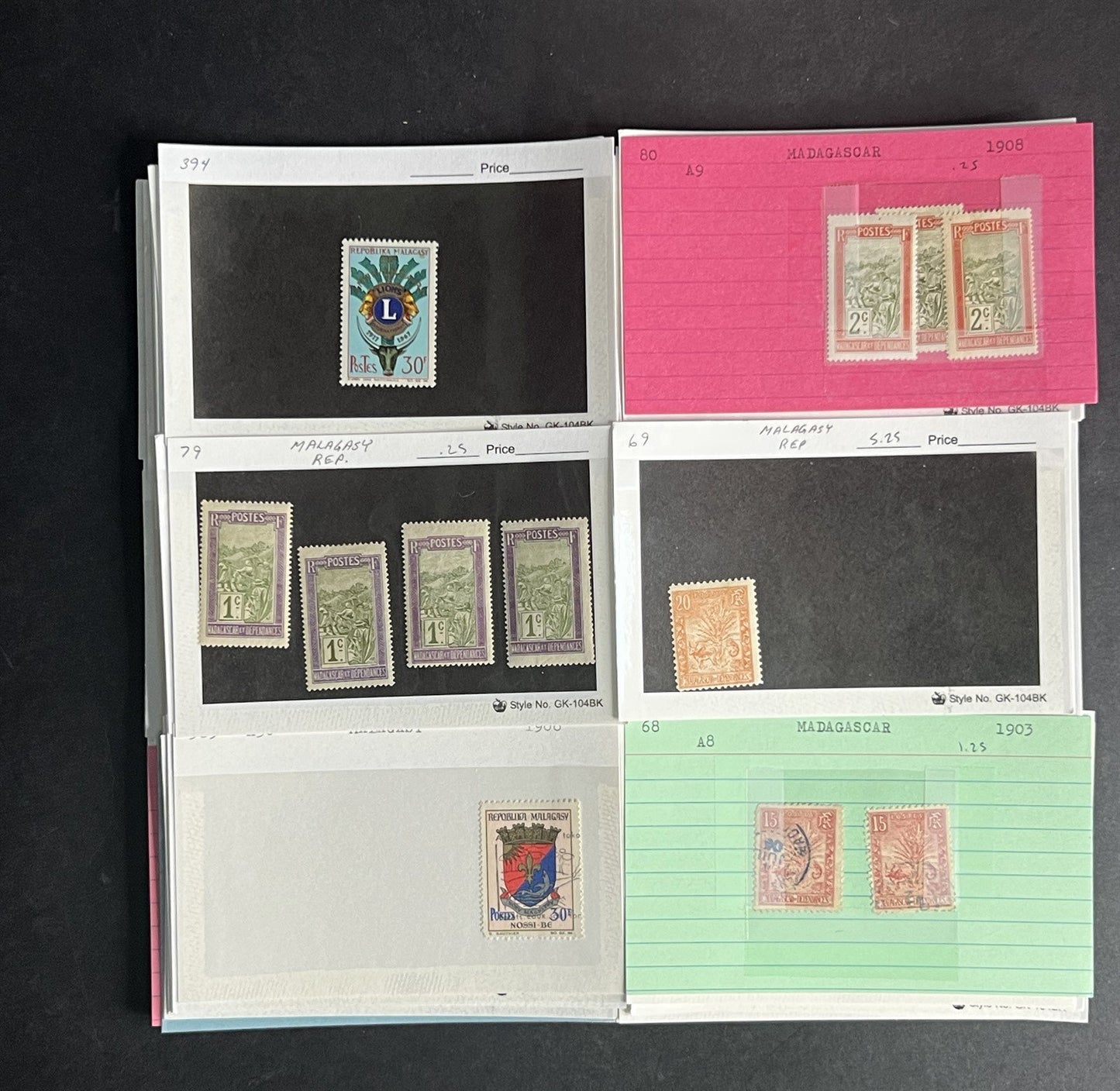 Madagascar & Malagasy Stamp Collection Dealer Cards $226 CV Mint & Used ZAYIX