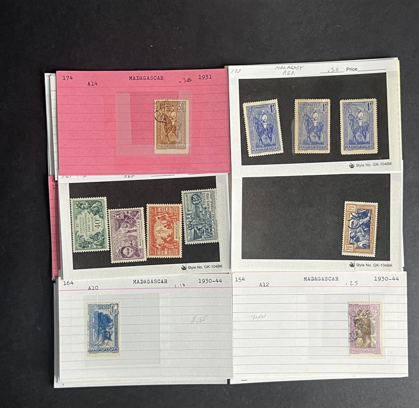 Madagascar & Malagasy Stamp Collection Dealer Cards $226 CV Mint & Used ZAYIX