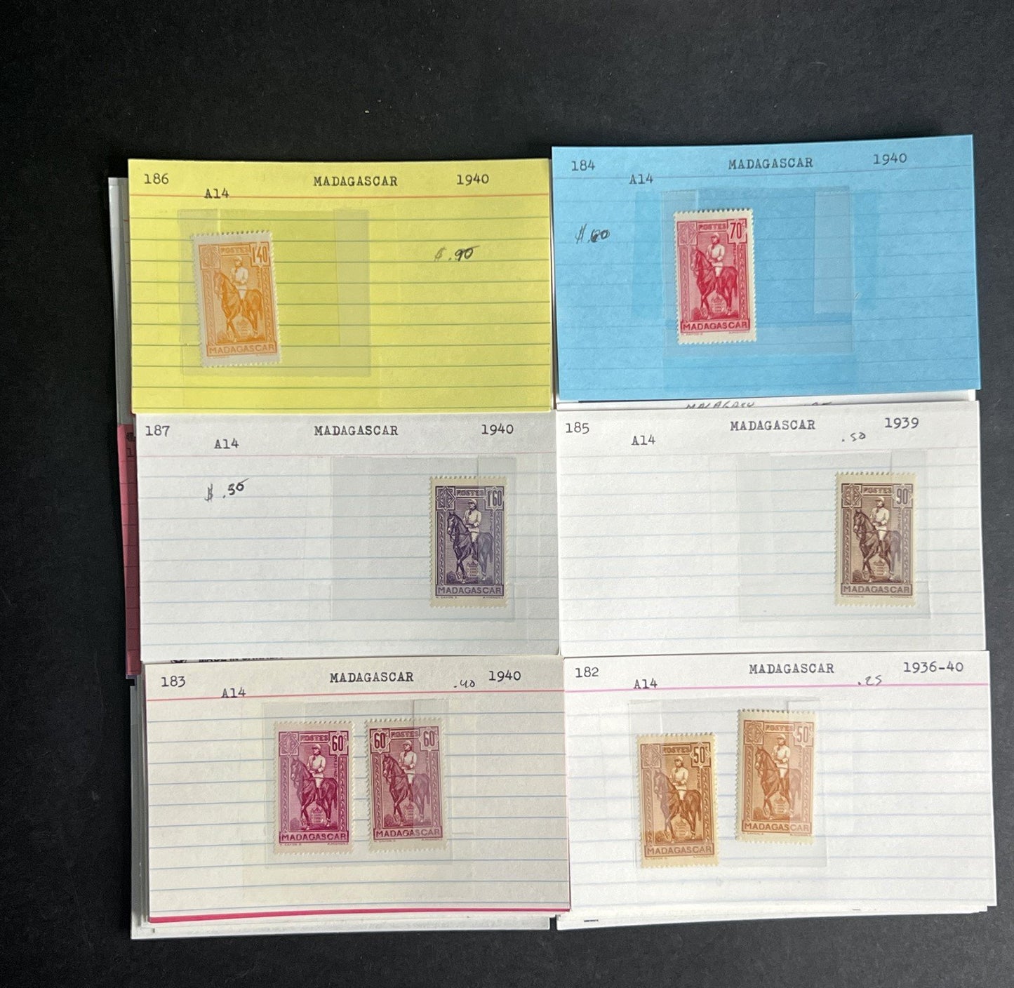 Madagascar & Malagasy Stamp Collection Dealer Cards $226 CV Mint & Used ZAYIX