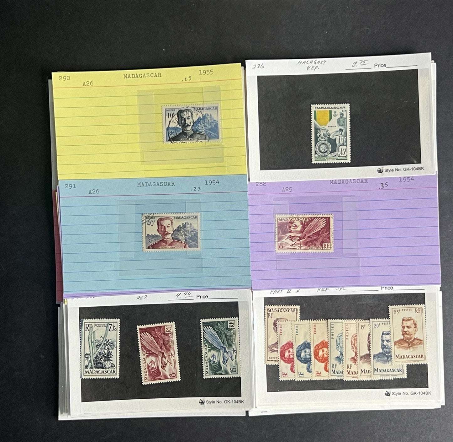 Madagascar & Malagasy Stamp Collection Dealer Cards $226 CV Mint & Used ZAYIX
