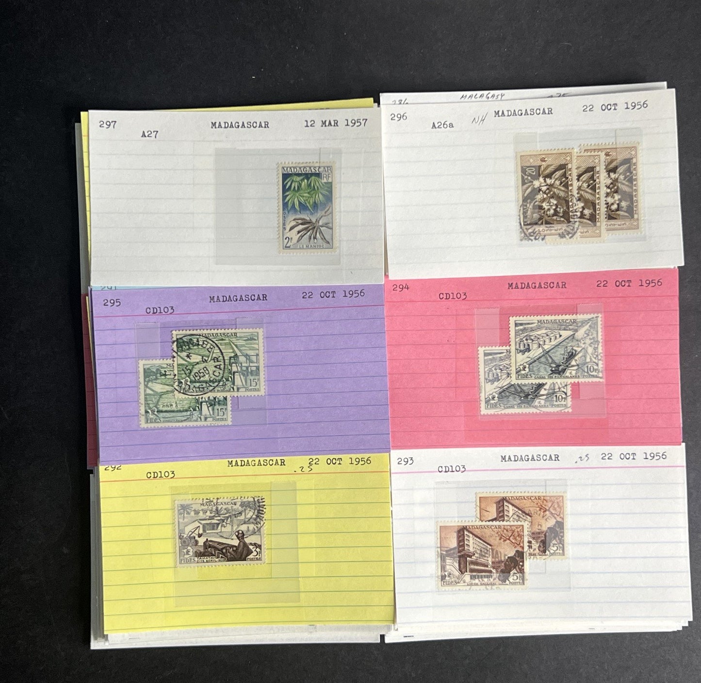 Madagascar & Malagasy Stamp Collection Dealer Cards $226 CV Mint & Used ZAYIX
