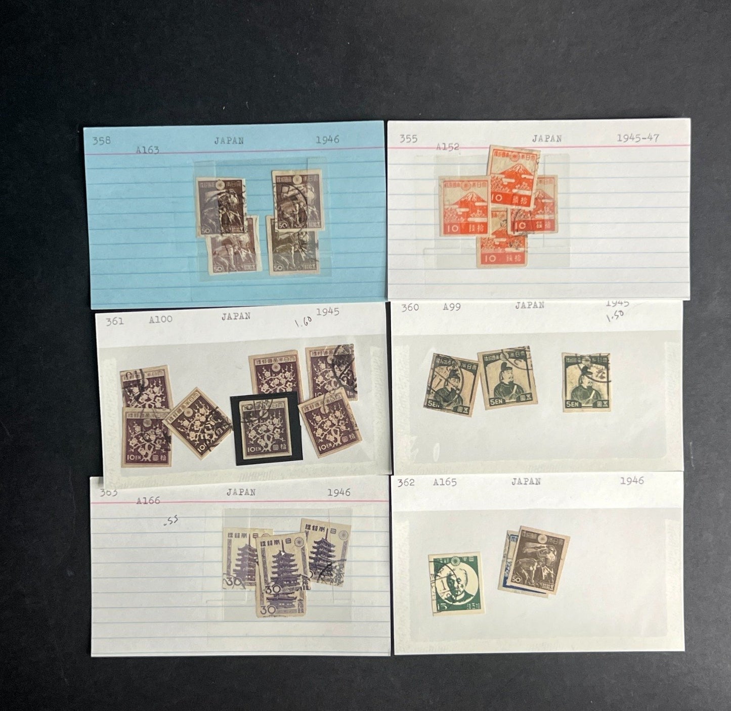 Japan Stamp Collection Dealer Cards $345 CV Mint & Used ZAYIX