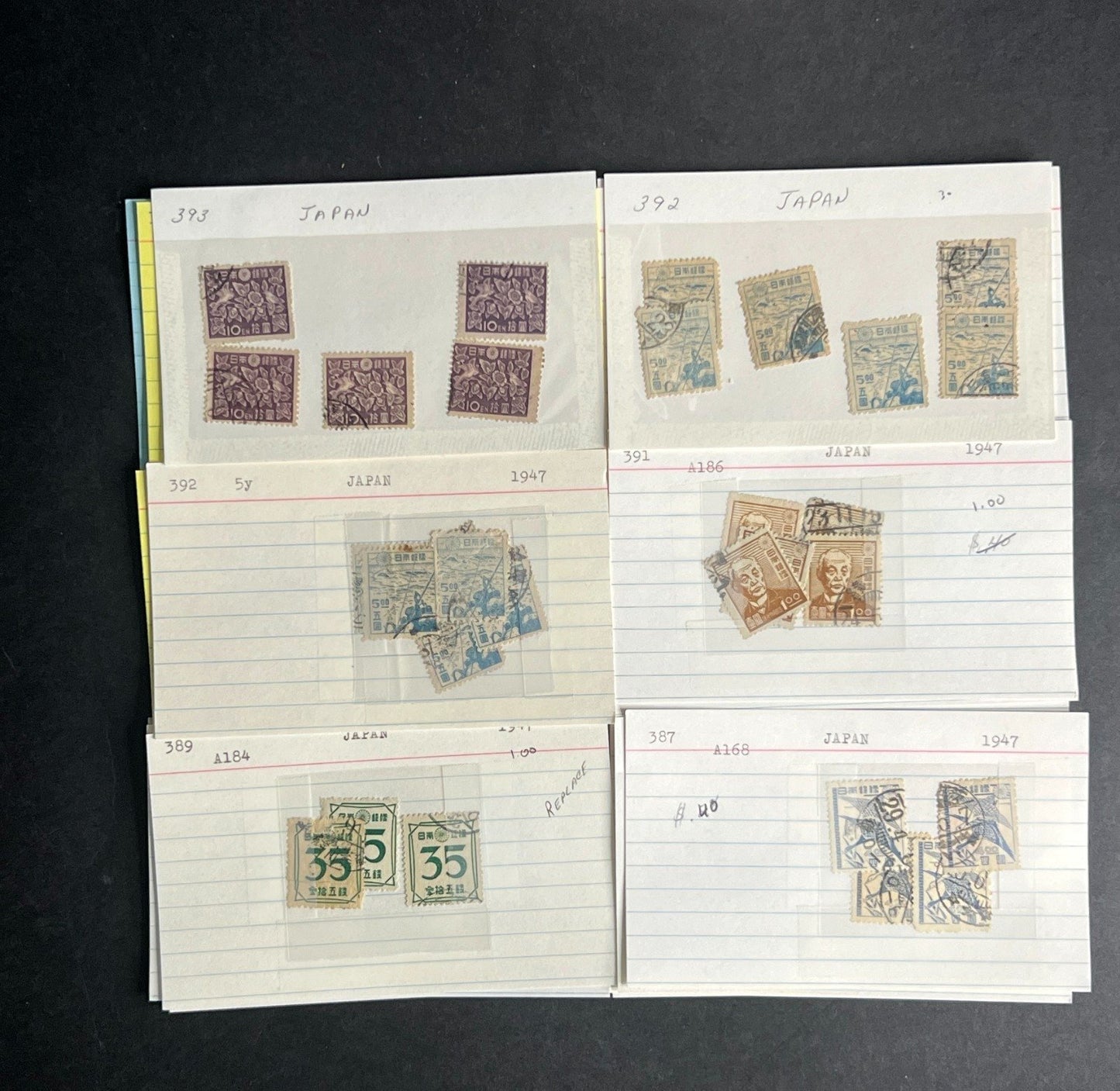 Japan Stamp Collection Dealer Cards $345 CV Mint & Used ZAYIX