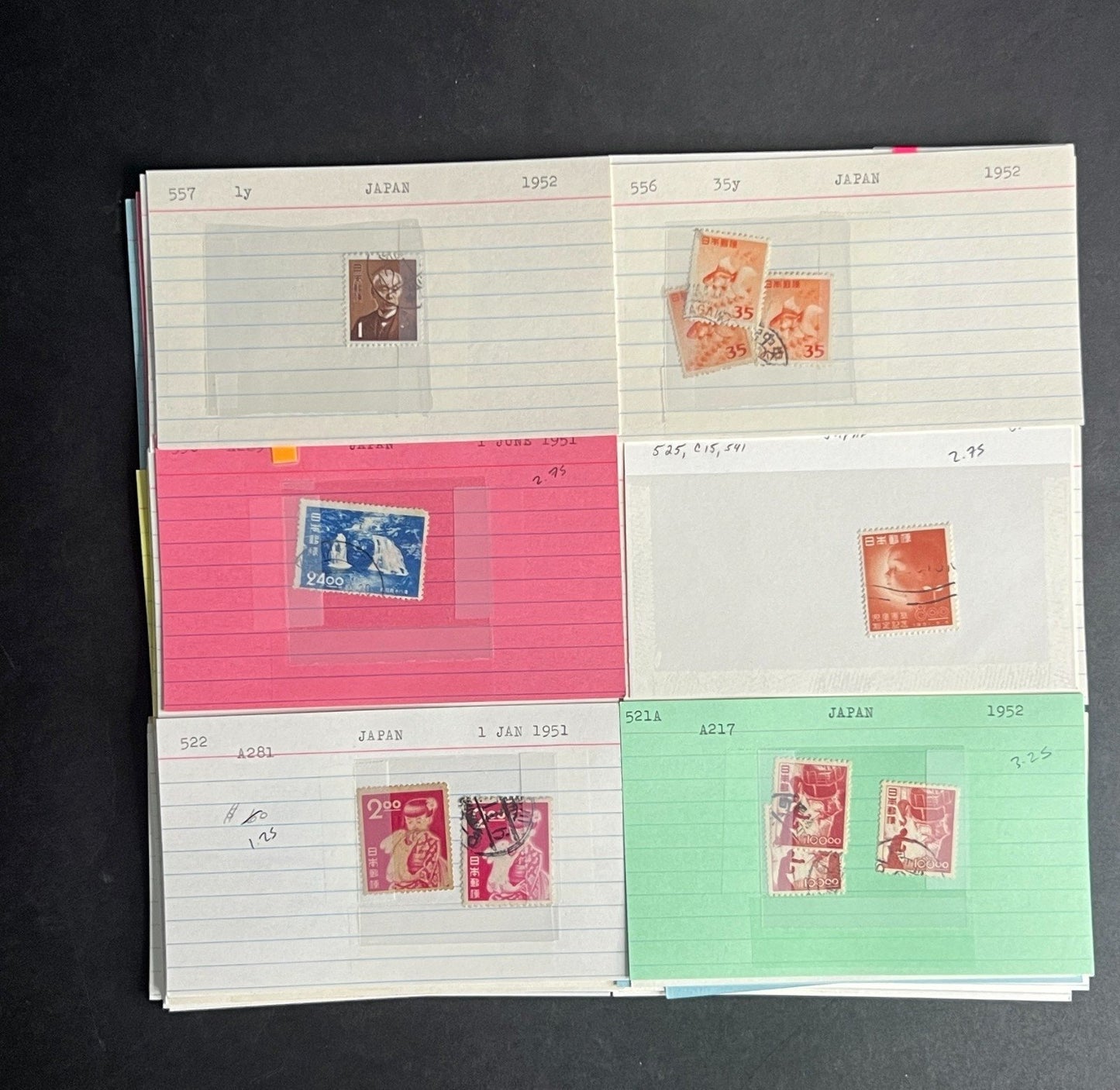 Japan Stamp Collection Dealer Cards $345 CV Mint & Used ZAYIX