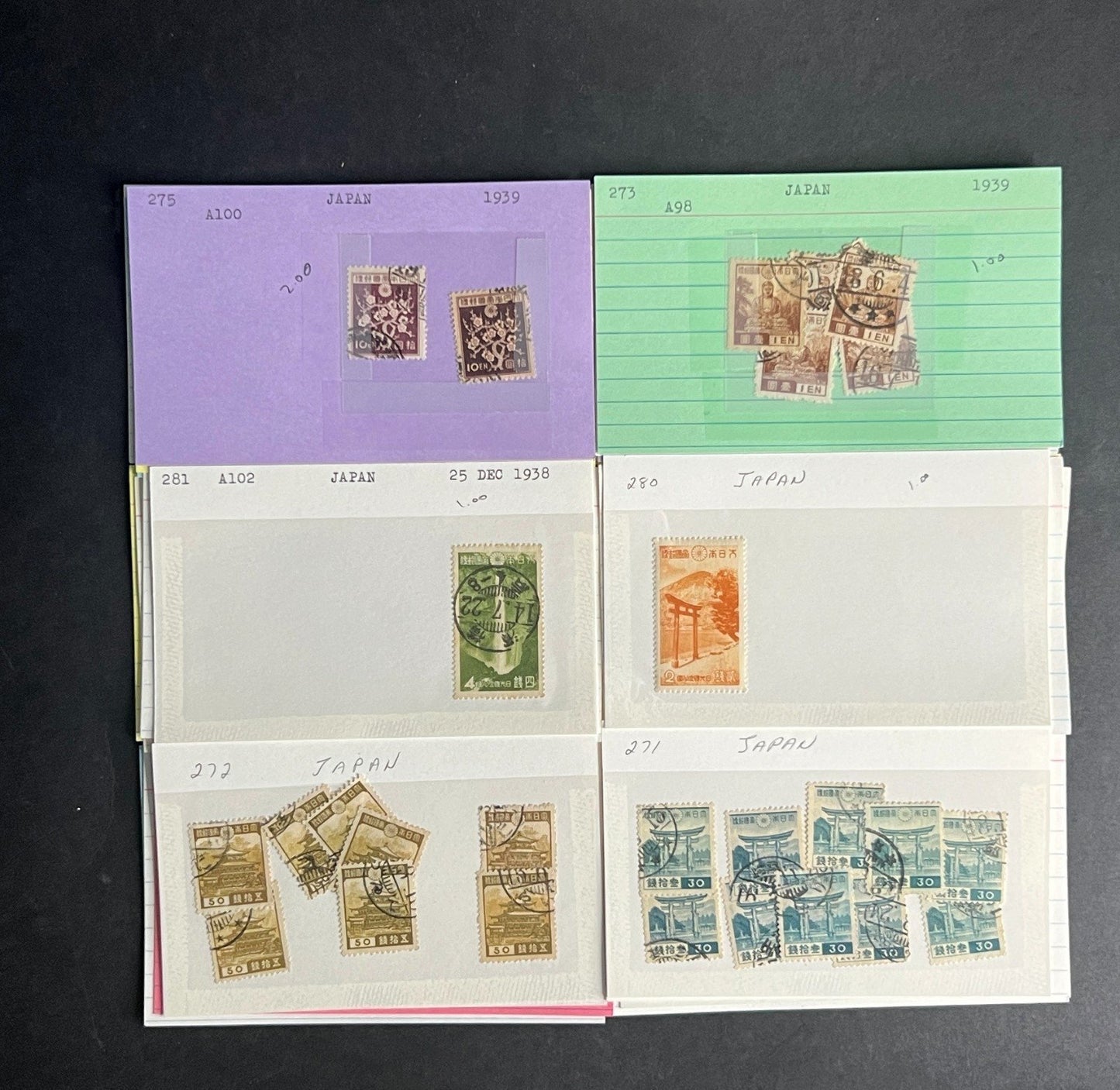 Japan Stamp Collection Dealer Cards $345 CV Mint & Used ZAYIX