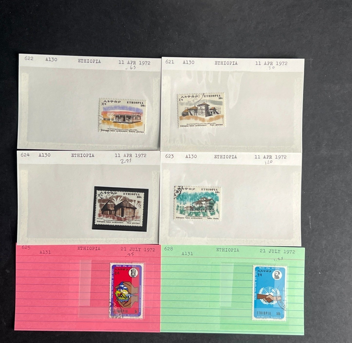 Ethiopia Stamp Collection Dealer Cards $311 CV Mint & Used ZAYIX