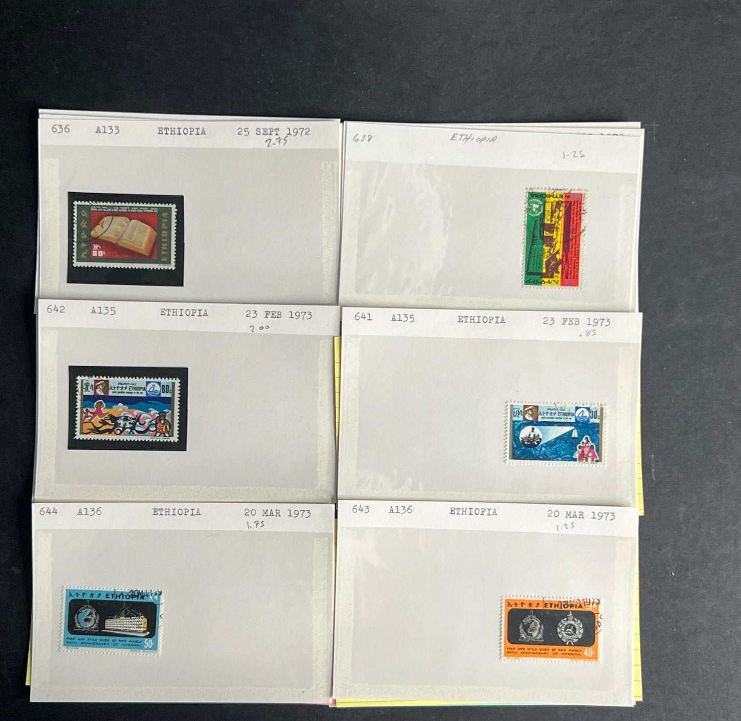 Ethiopia Stamp Collection Dealer Cards $311 CV Mint & Used ZAYIX