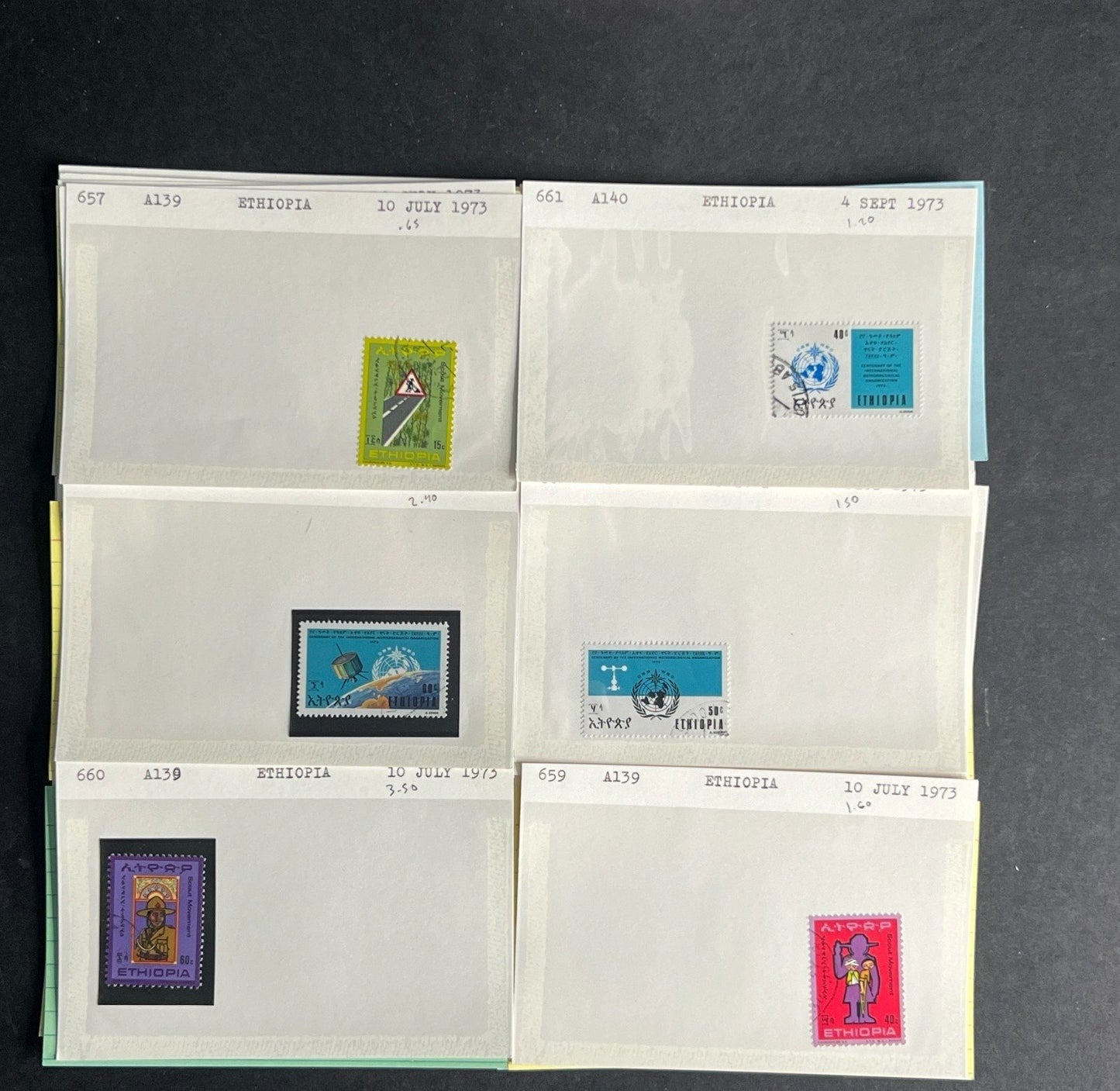 Ethiopia Stamp Collection Dealer Cards $311 CV Mint & Used ZAYIX