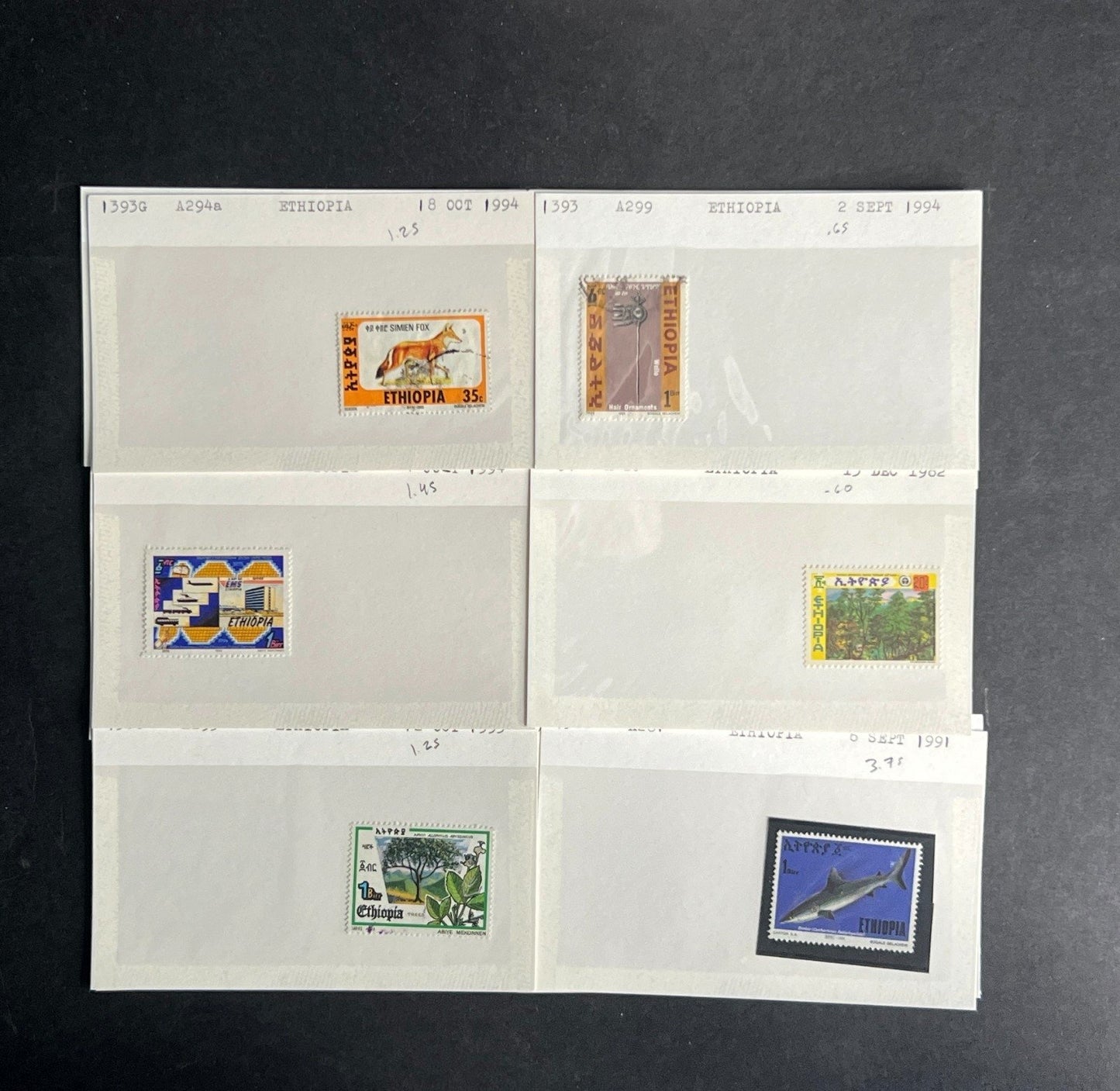 Ethiopia Stamp Collection Dealer Cards $311 CV Mint & Used ZAYIX
