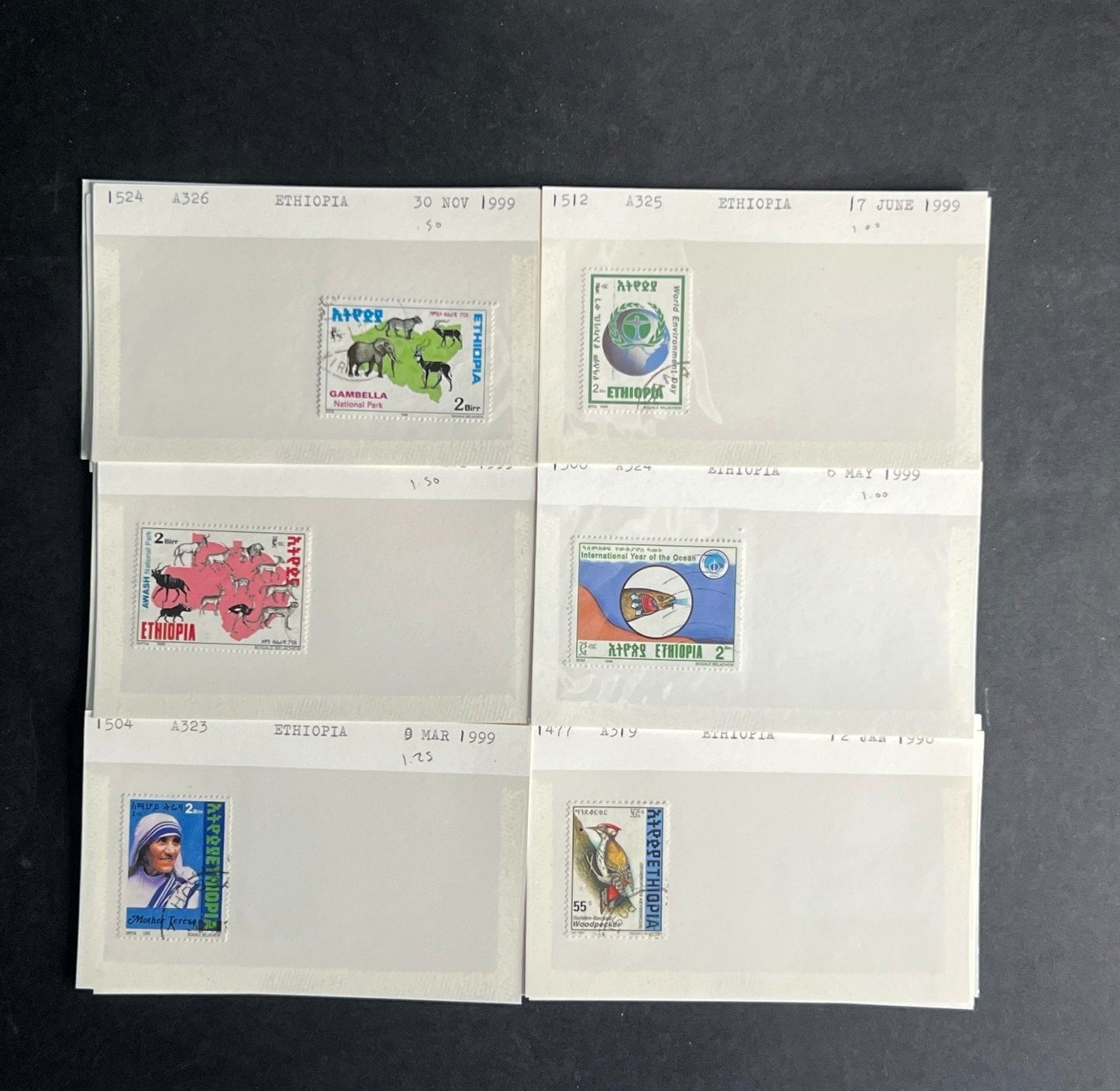Ethiopia Stamp Collection Dealer Cards $311 CV Mint & Used ZAYIX