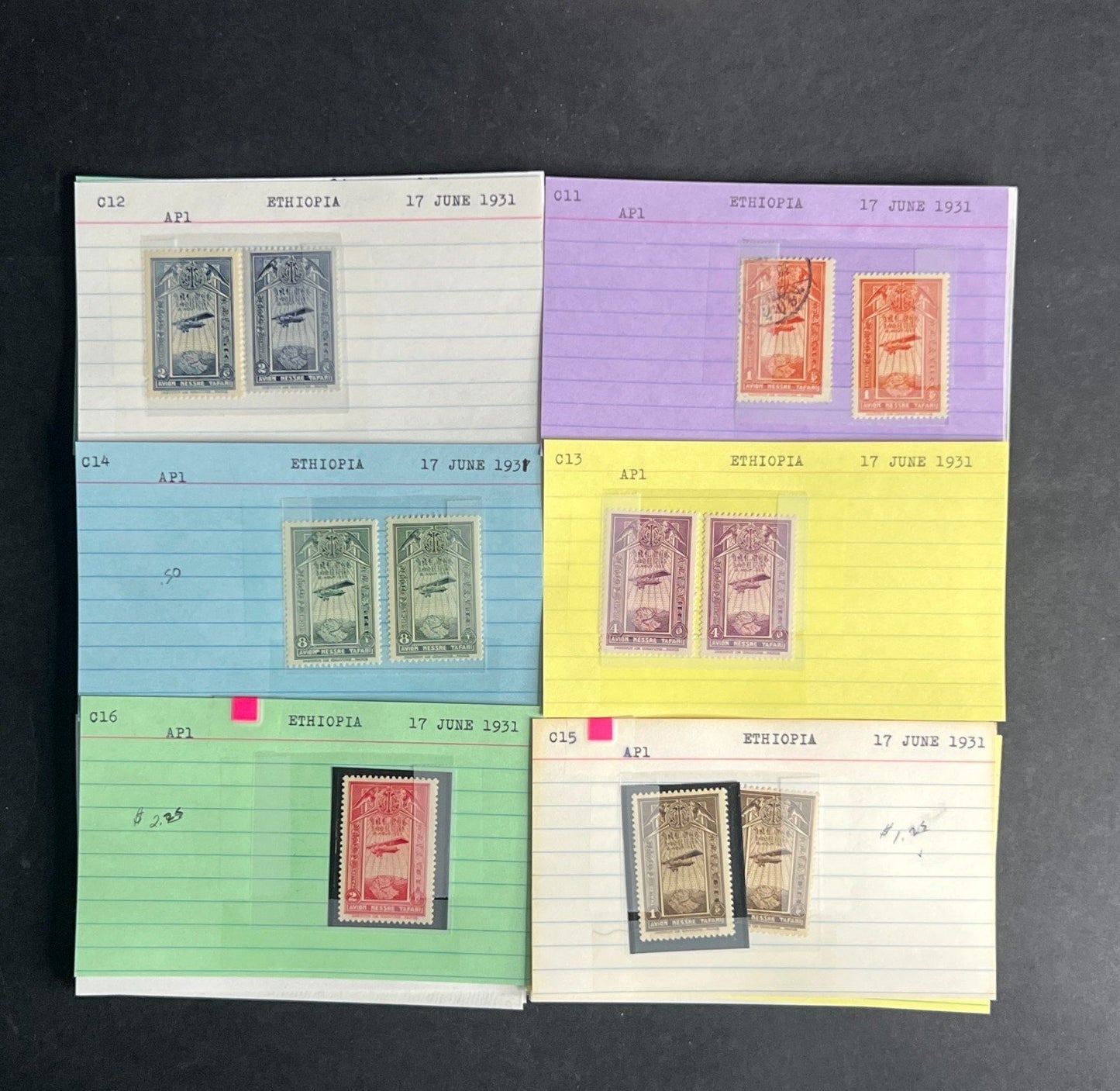 Ethiopia Stamp Collection Dealer Cards $311 CV Mint & Used ZAYIX
