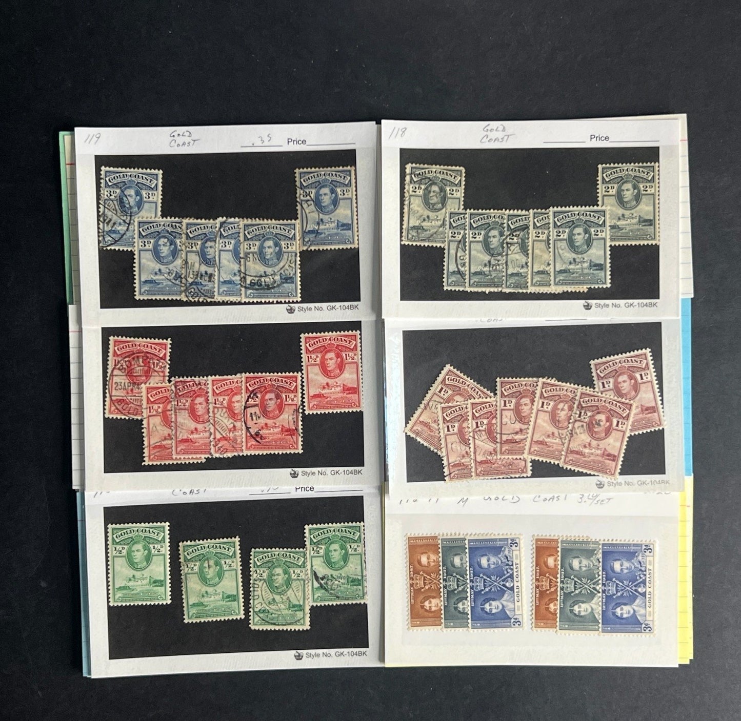Gold Coast Stamp Collection Dealer Cards $216 CV Mint & Used ZAYIX