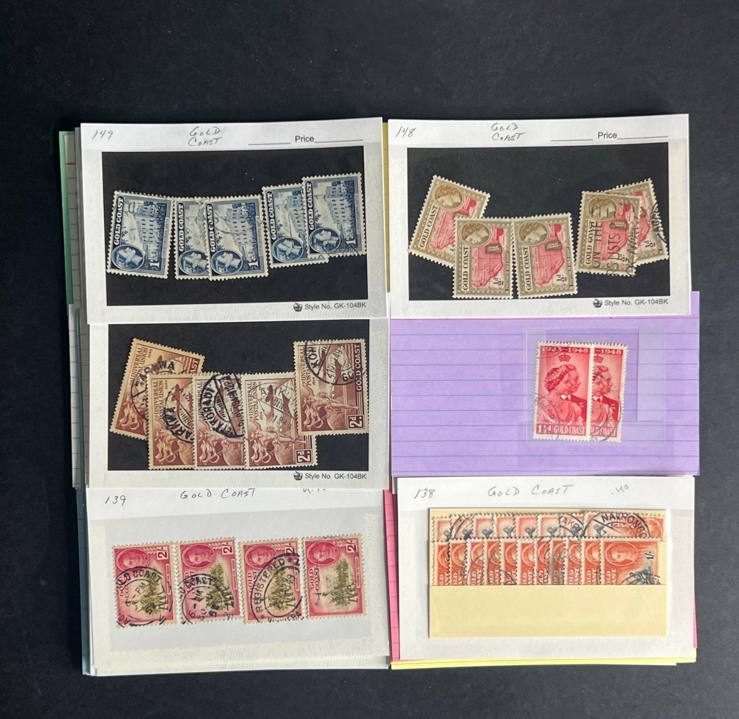 Gold Coast Stamp Collection Dealer Cards $216 CV Mint & Used ZAYIX