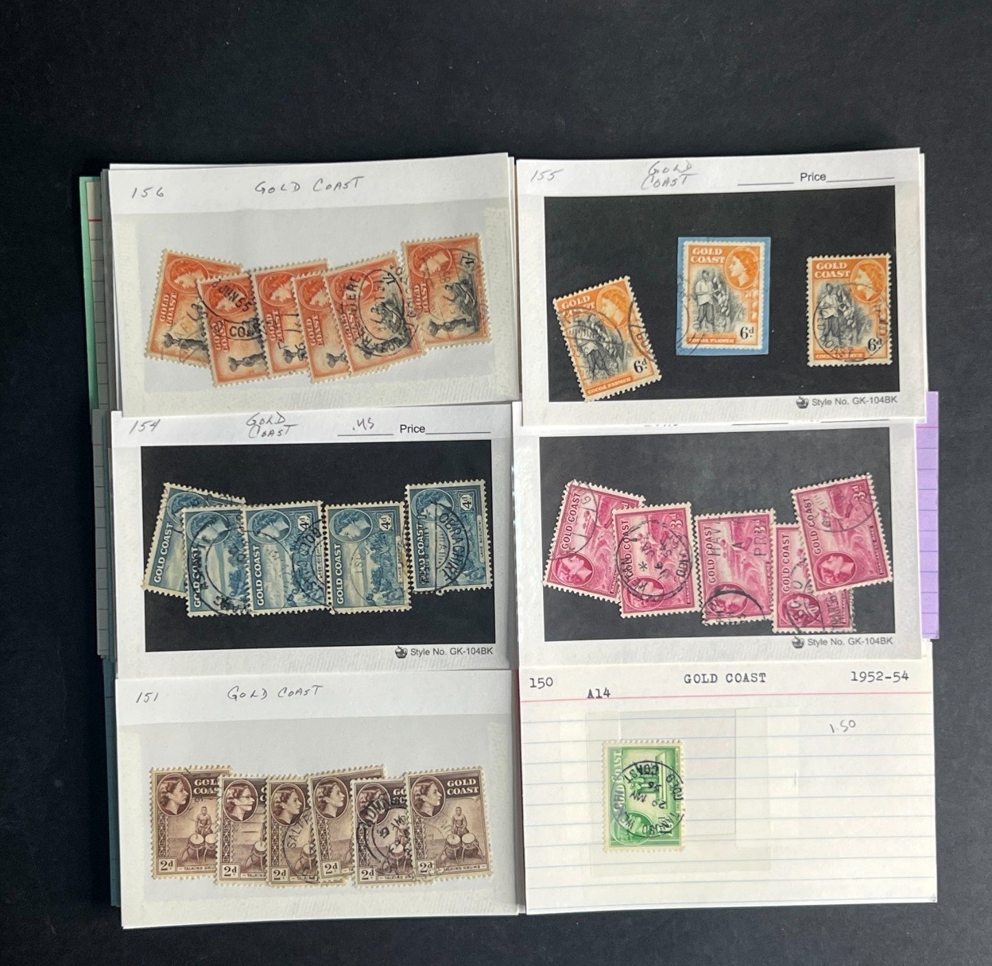 Gold Coast Stamp Collection Dealer Cards $216 CV Mint & Used ZAYIX