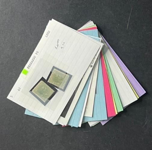Fernando Po Stamp Collection Dealer Cards $96 CV Mint & Used ZAYIX