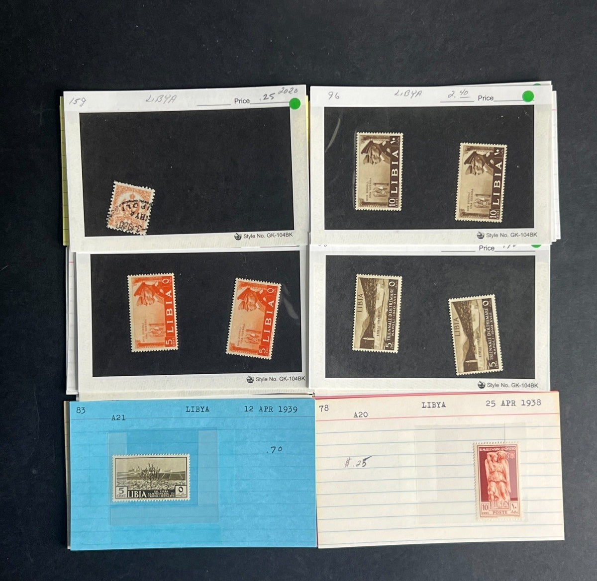 Libya Stamp Collection Dealer Cards $91 CV Mint & Used ZAYIX