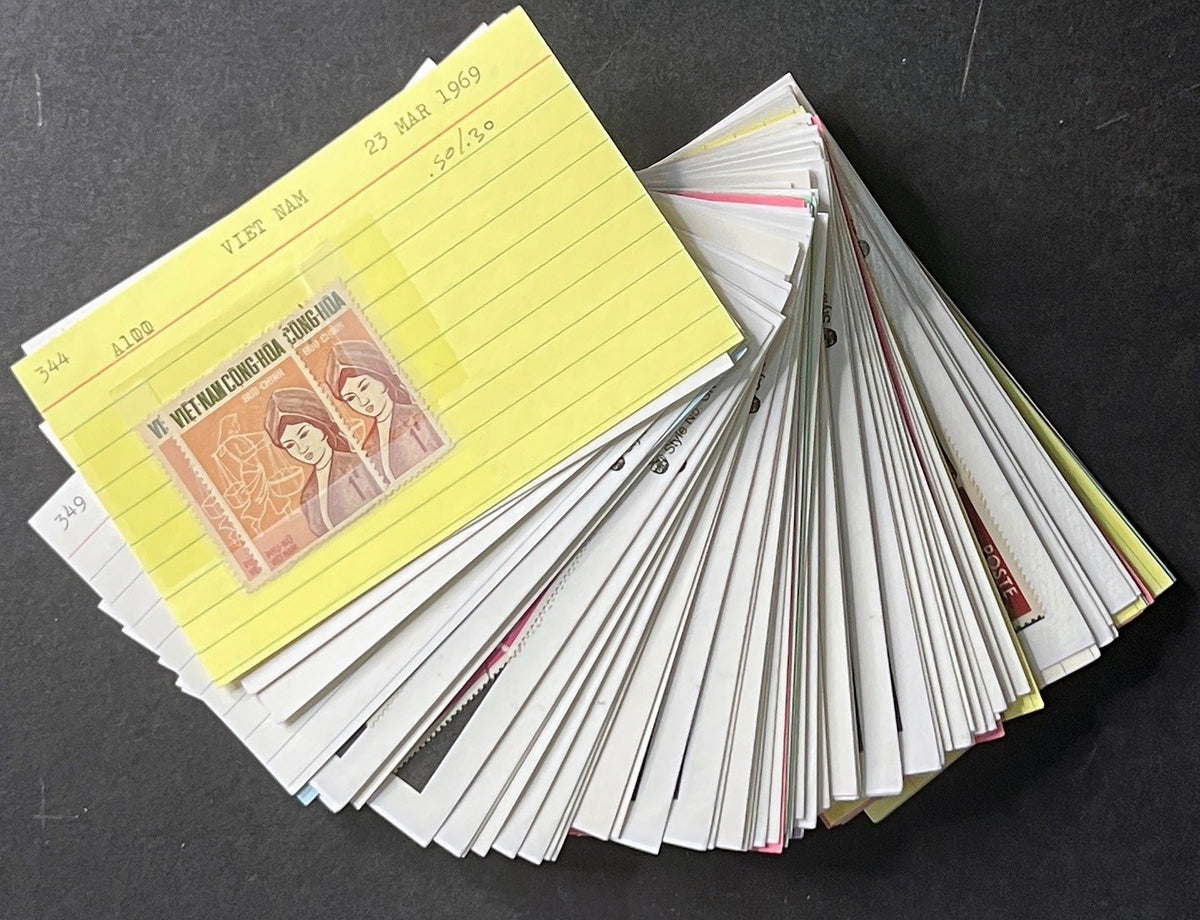 Vietnam Stamp Collection Dealer Cards $163 CV Mint & Used ZAYIX