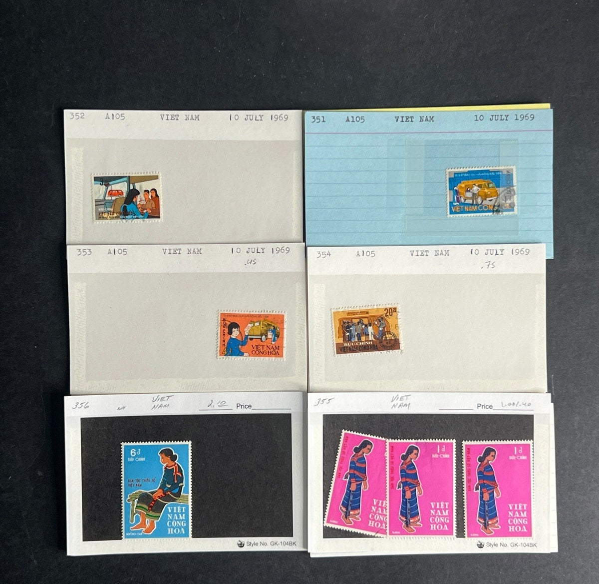 Vietnam Stamp Collection Dealer Cards $163 CV Mint & Used ZAYIX