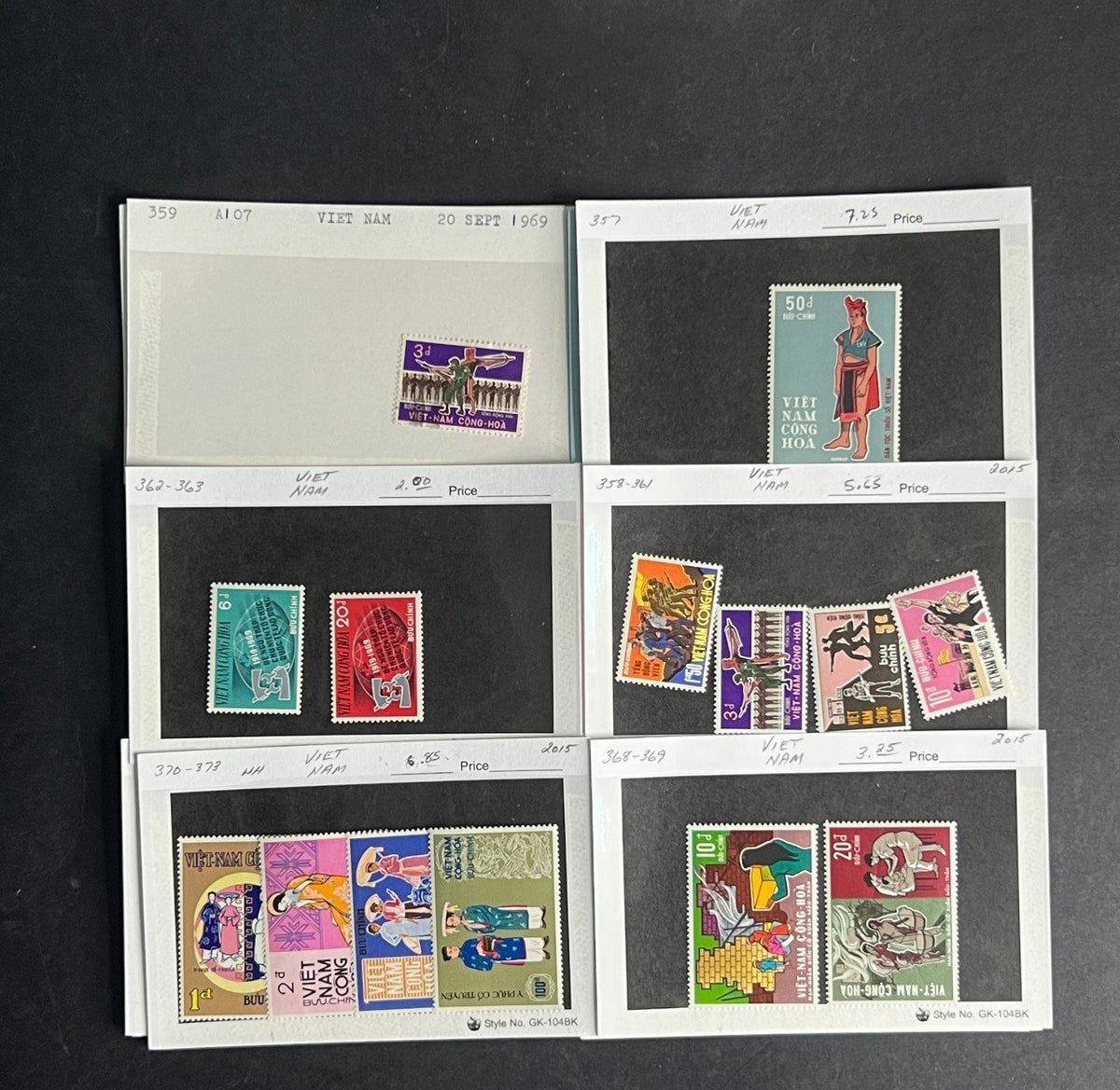 Vietnam Stamp Collection Dealer Cards $163 CV Mint & Used ZAYIX