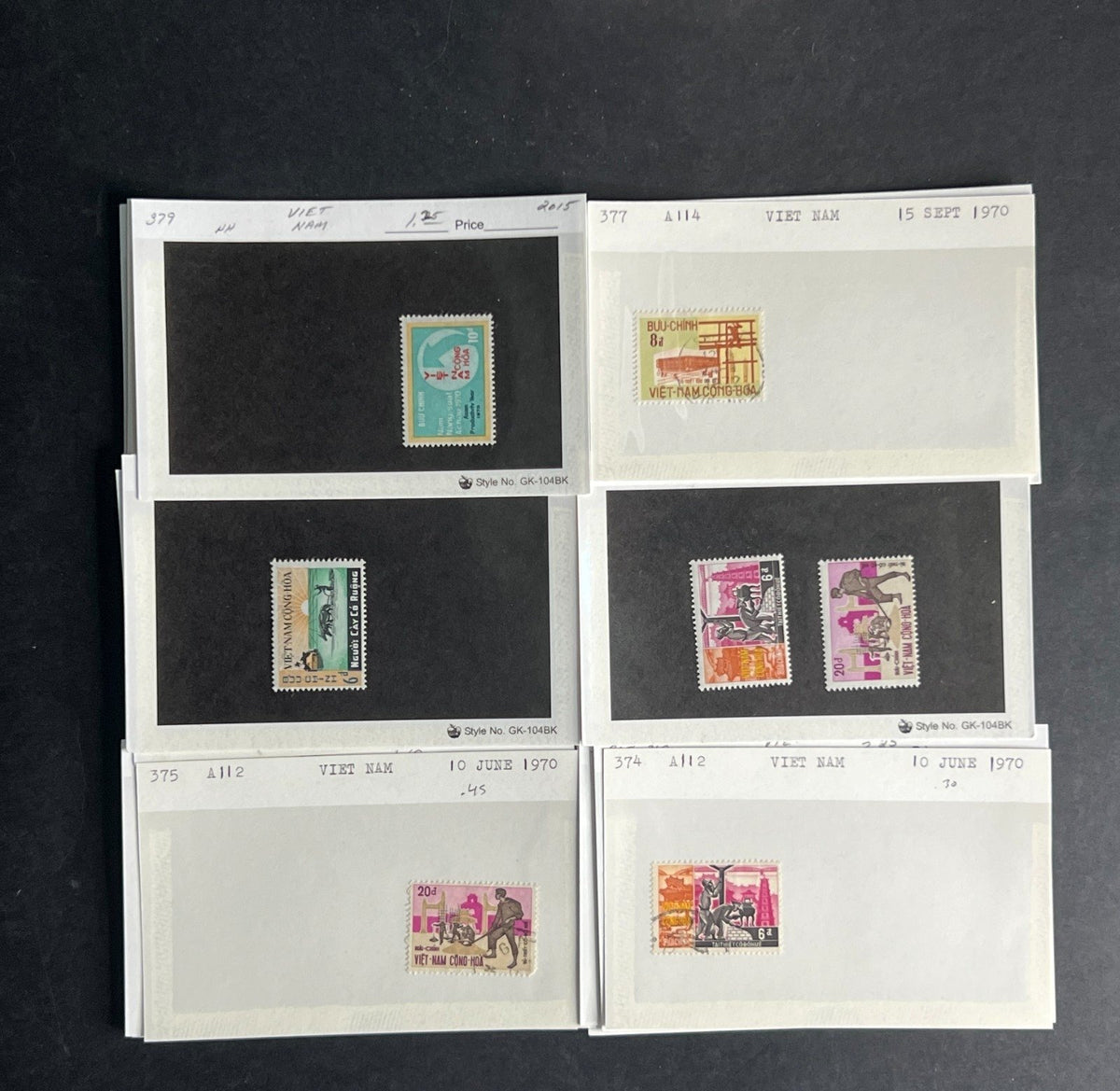 Vietnam Stamp Collection Dealer Cards $163 CV Mint & Used ZAYIX