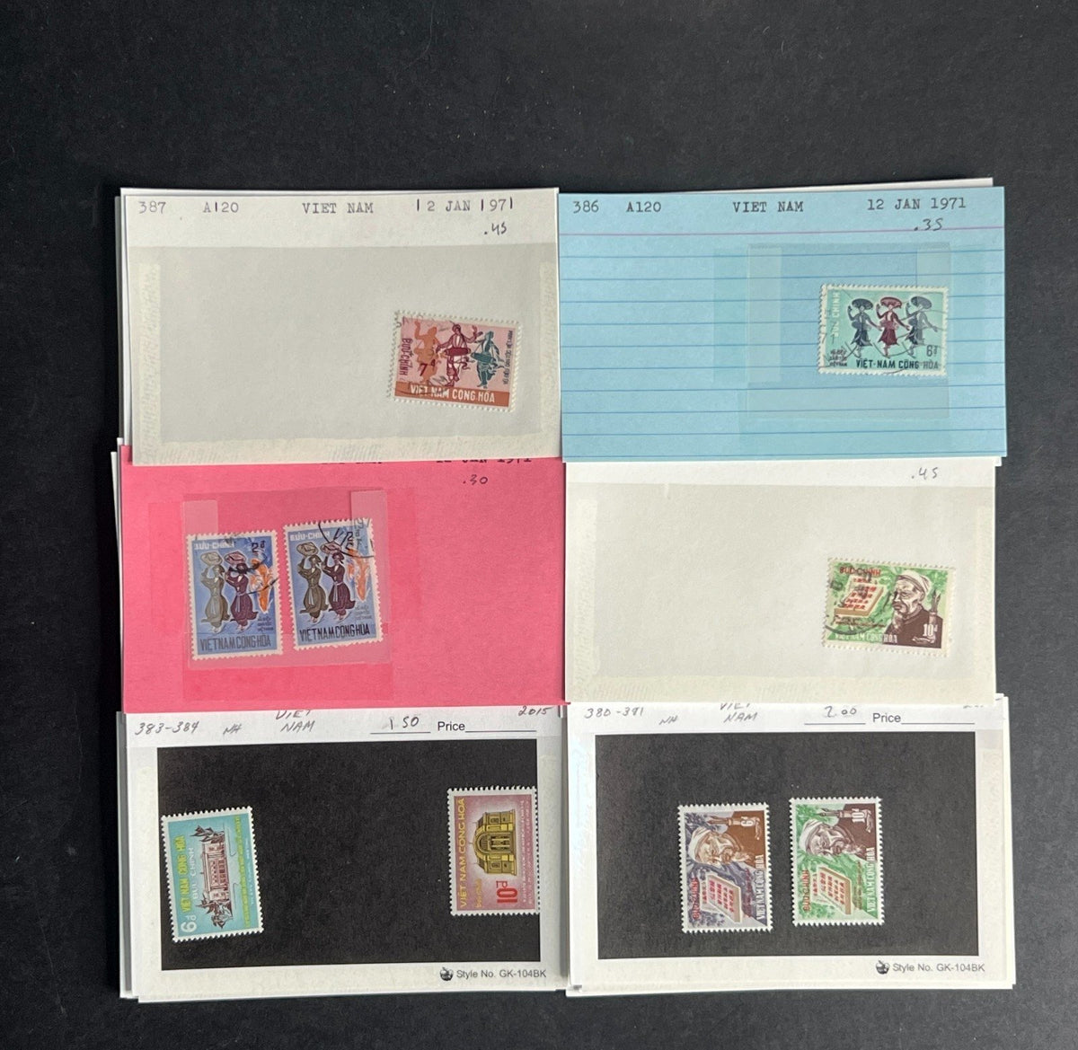 Vietnam Stamp Collection Dealer Cards $163 CV Mint & Used ZAYIX