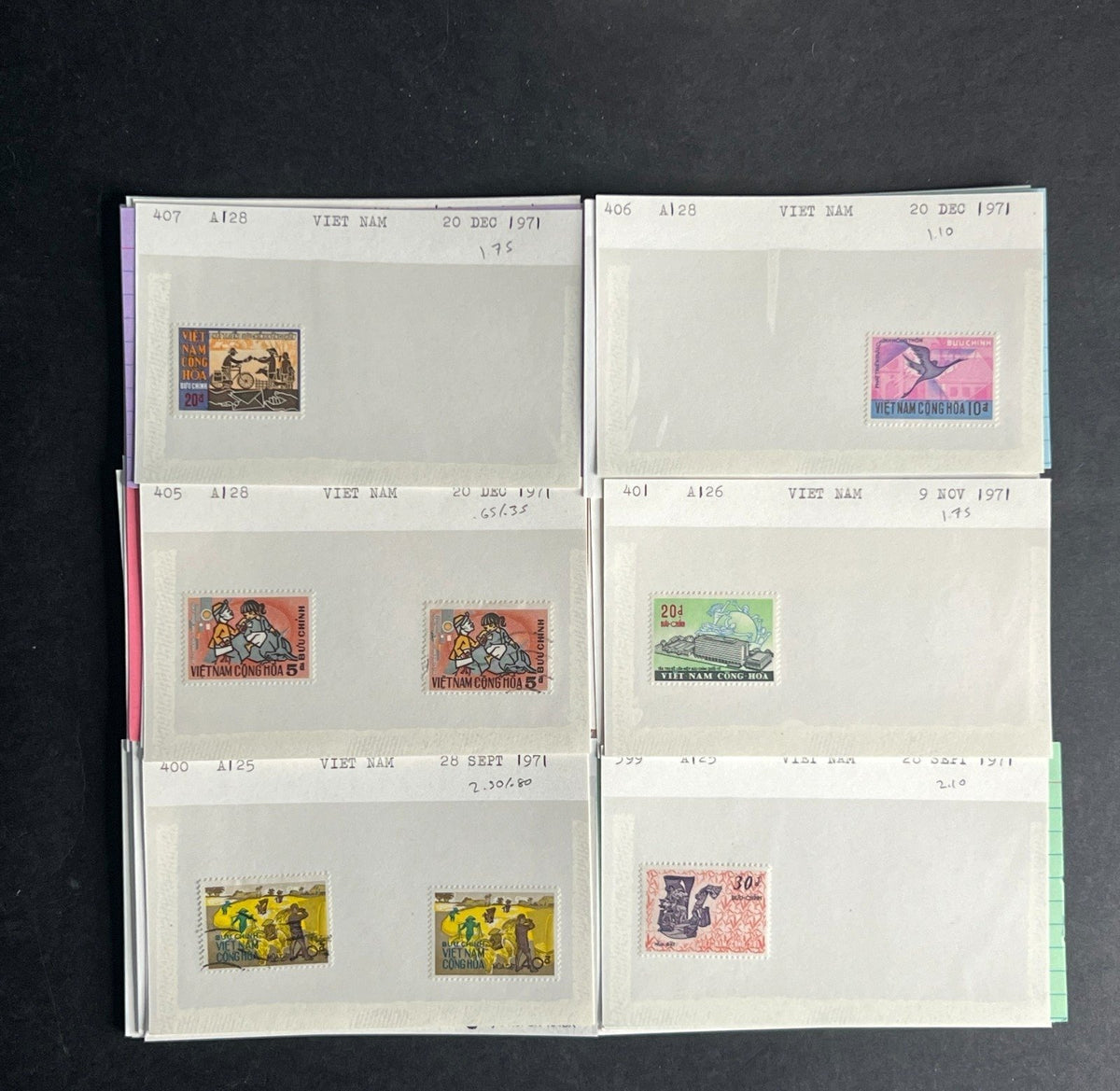 Vietnam Stamp Collection Dealer Cards $163 CV Mint & Used ZAYIX