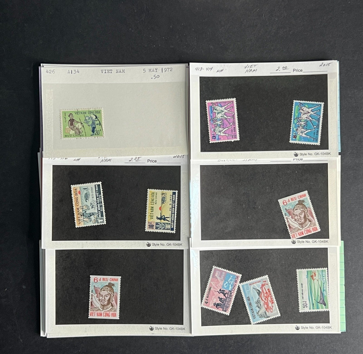 Vietnam Stamp Collection Dealer Cards $163 CV Mint & Used ZAYIX