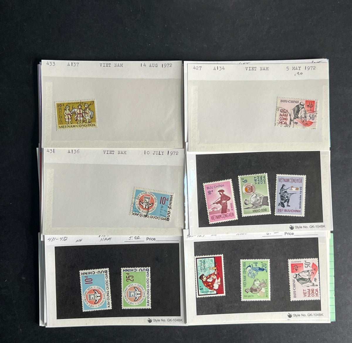 Vietnam Stamp Collection Dealer Cards $163 CV Mint & Used ZAYIX