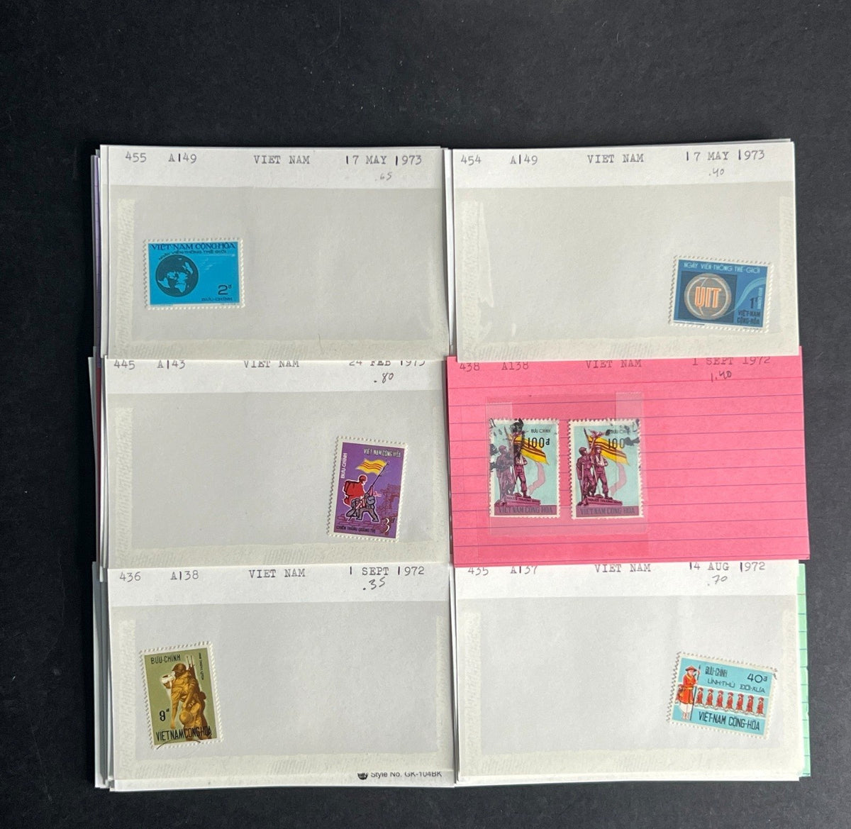 Vietnam Stamp Collection Dealer Cards $163 CV Mint & Used ZAYIX