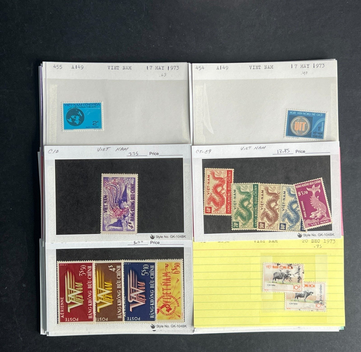 Vietnam Stamp Collection Dealer Cards $163 CV Mint & Used ZAYIX