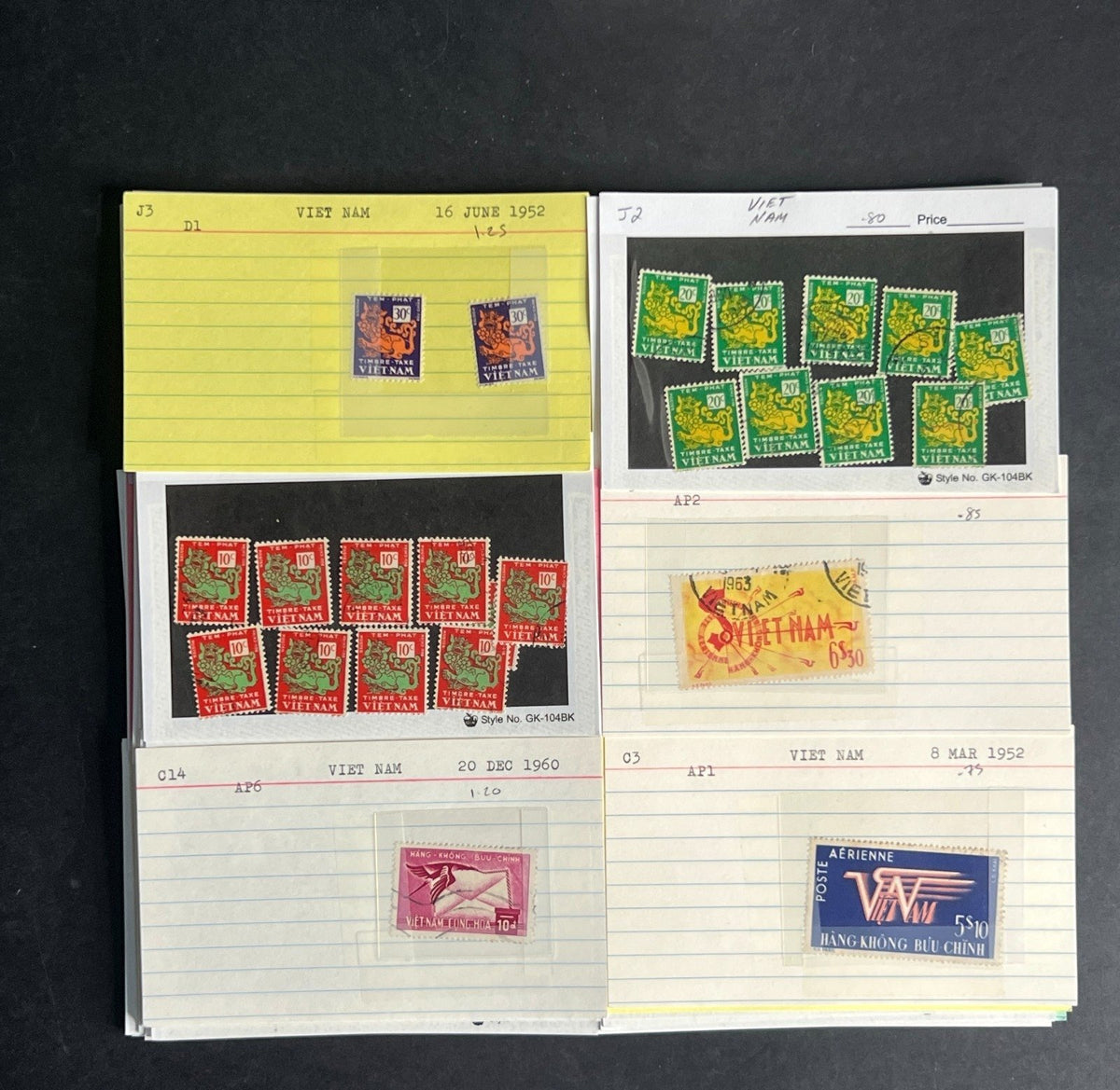 Vietnam Stamp Collection Dealer Cards $163 CV Mint & Used ZAYIX