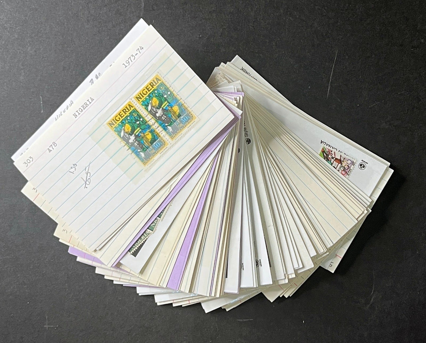 Nigeria Stamp Collection Dealer Cards $70 CV Mint & Used ZAYIX