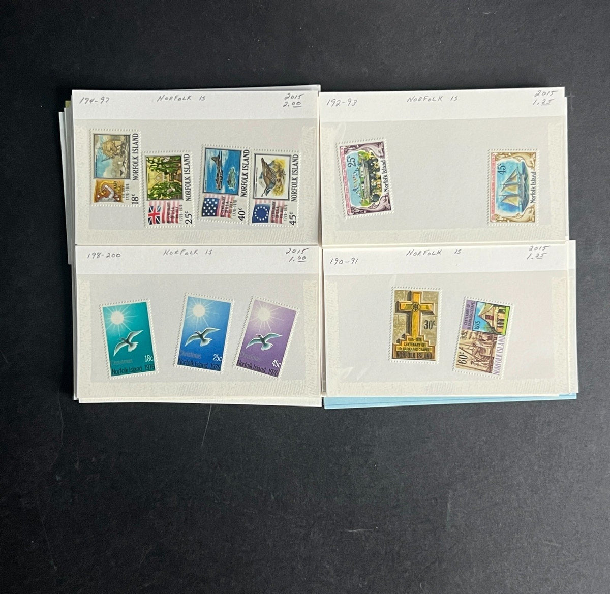 Norfolk Island Stamp Collection Dealer Cards $312 CV Mint & Used ZAYIX